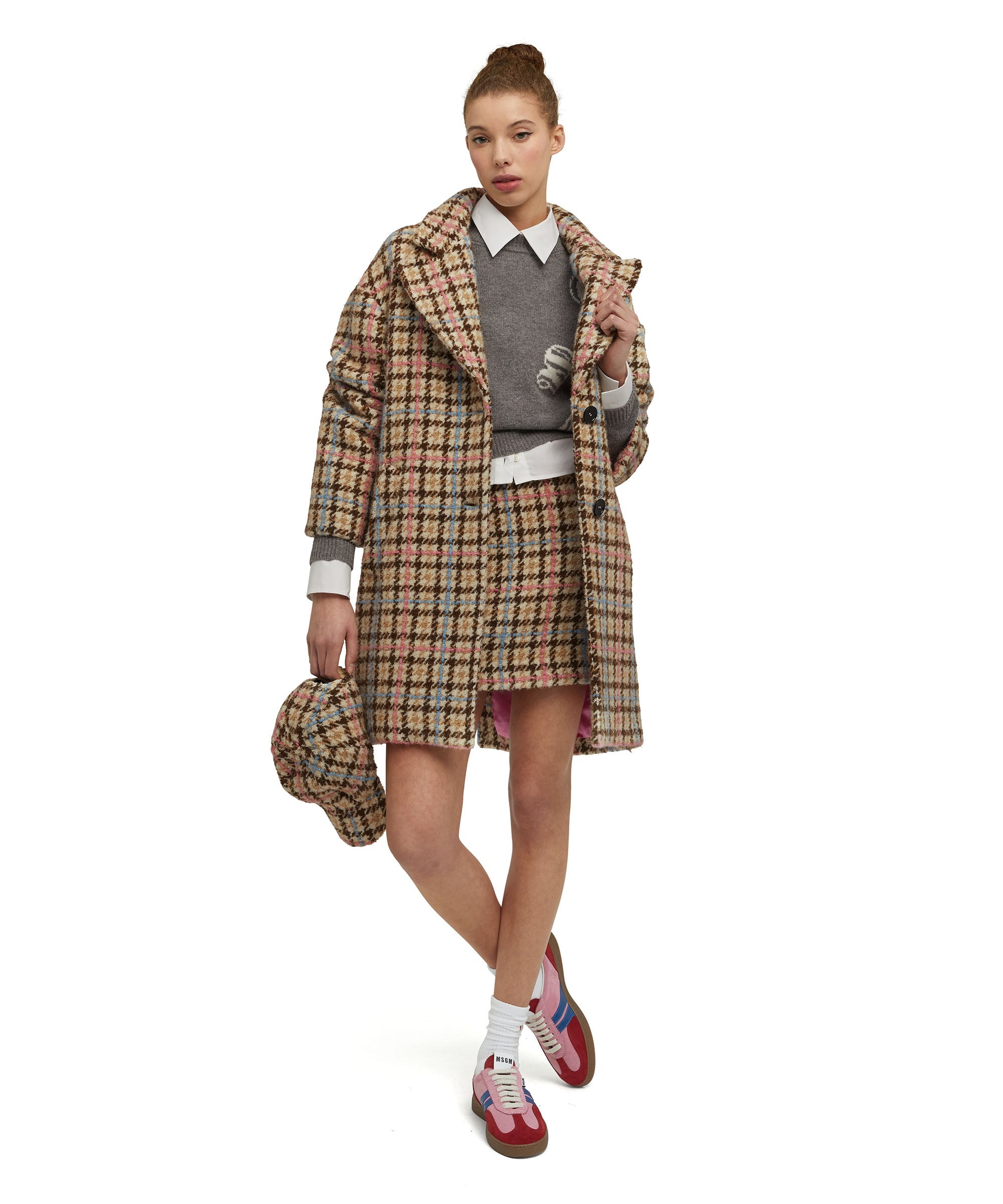 Blended wool coat with "Houndstooth Check" motif - 5
