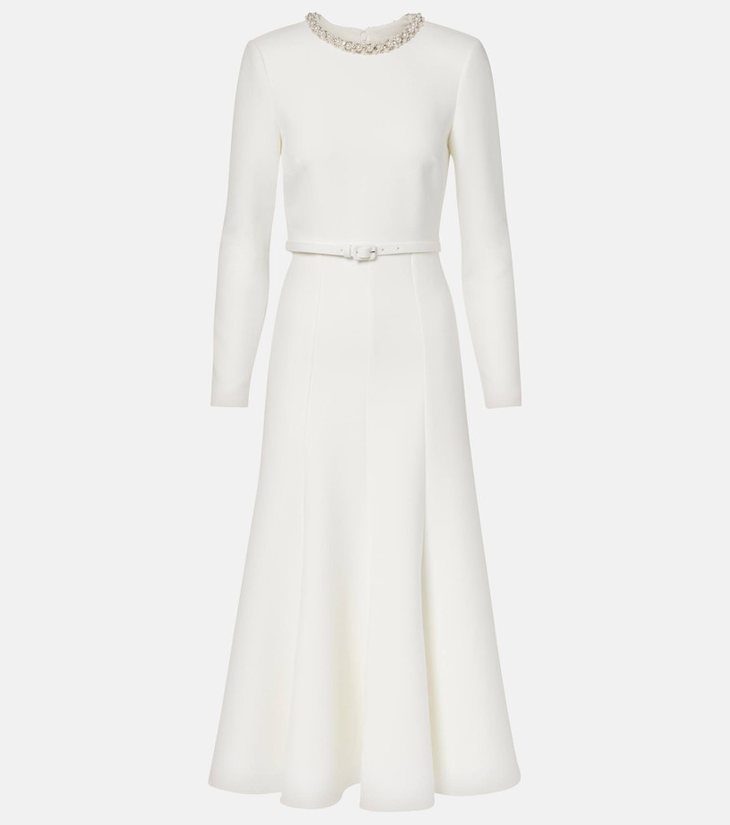 Crystal-embellished crêpe cocktail dress 1