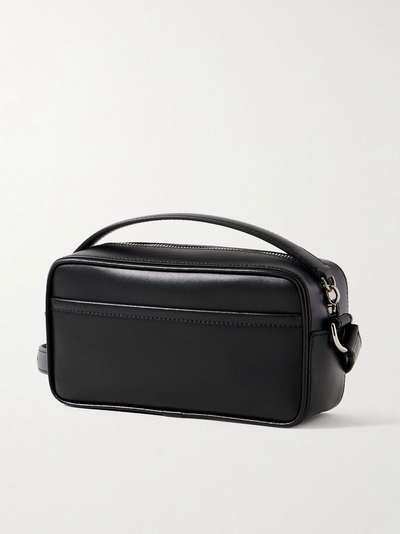 Le Baneto Leather Messenger Bag Black - 3