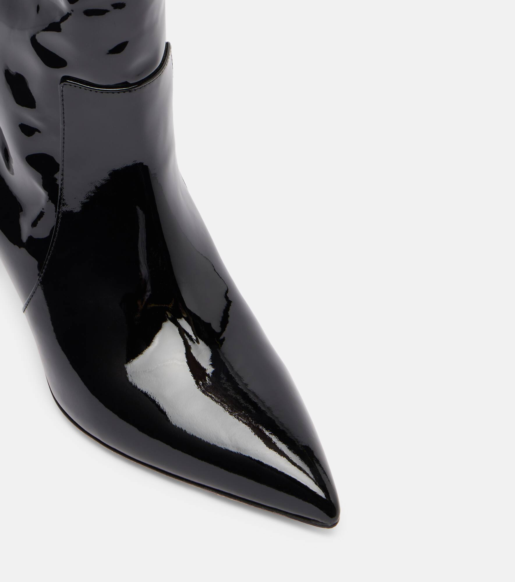 60 patent leather knee-high boots - 5