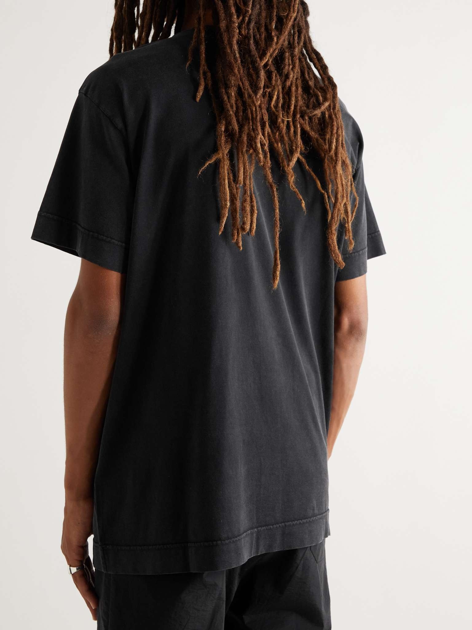 Oversized Logo-Flocked Printed Cotton-Jersey T-Shirt - 4