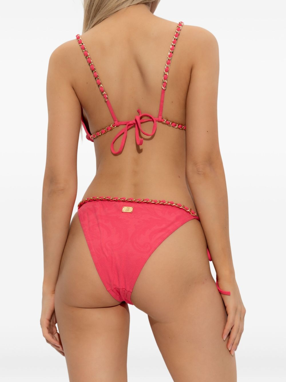 chain-embellished triangle bikini - 4