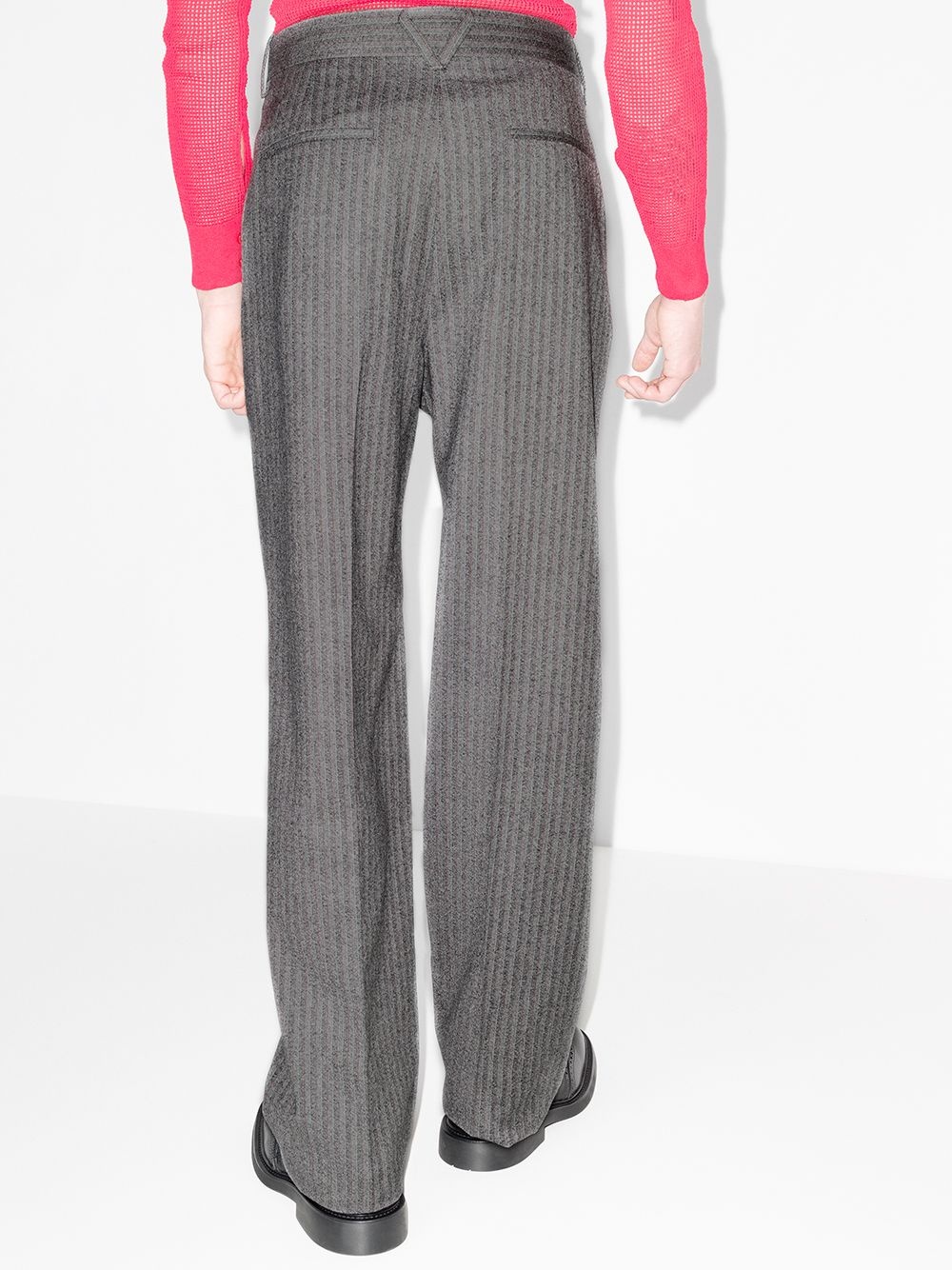 herringbone wool trousers - 3