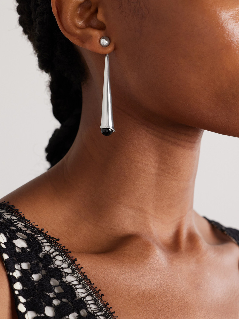 Sophie Buhai Lou Lou Silver Onyx Earrings outlook