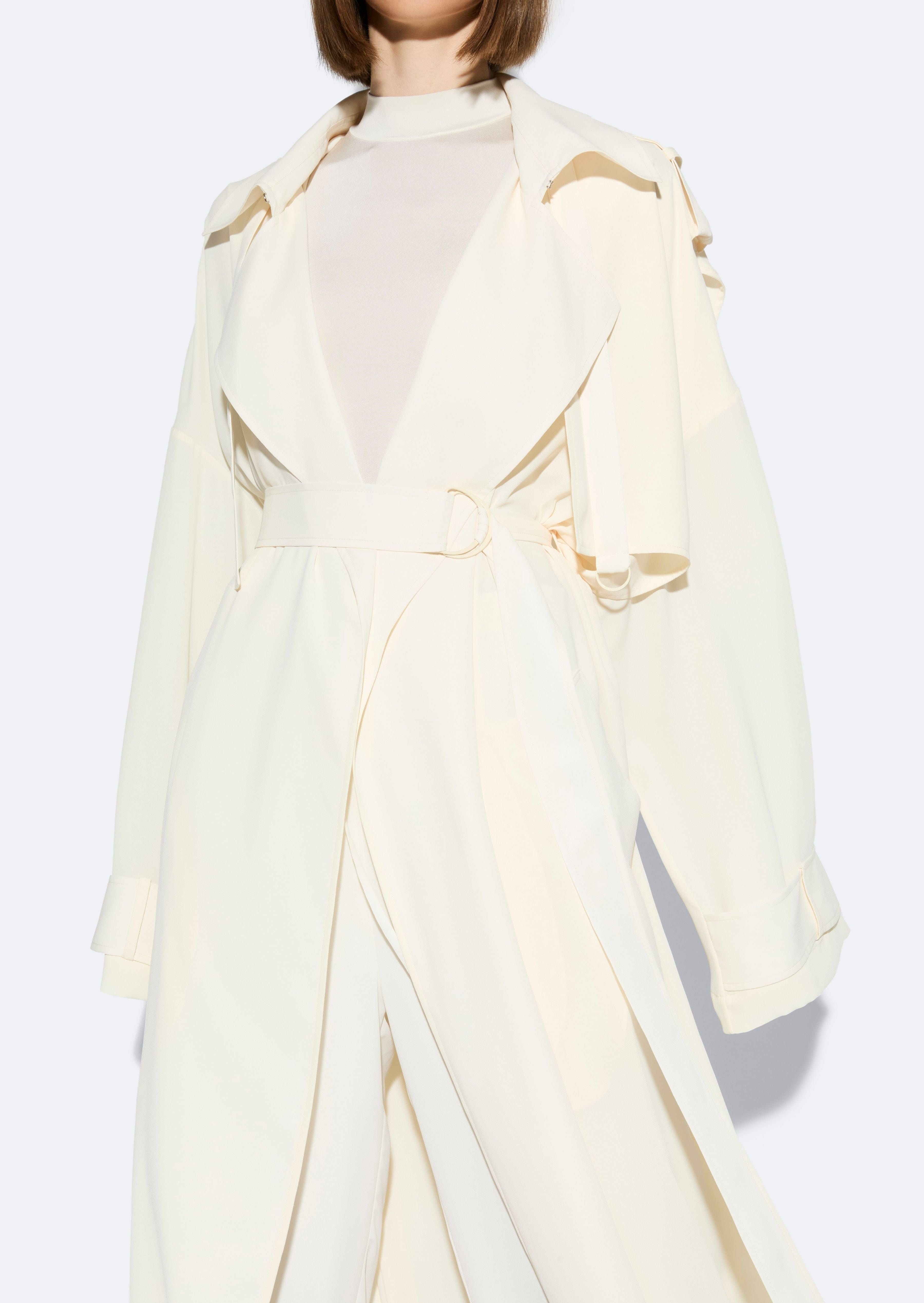 Georgette Double Breasted Trench - 4