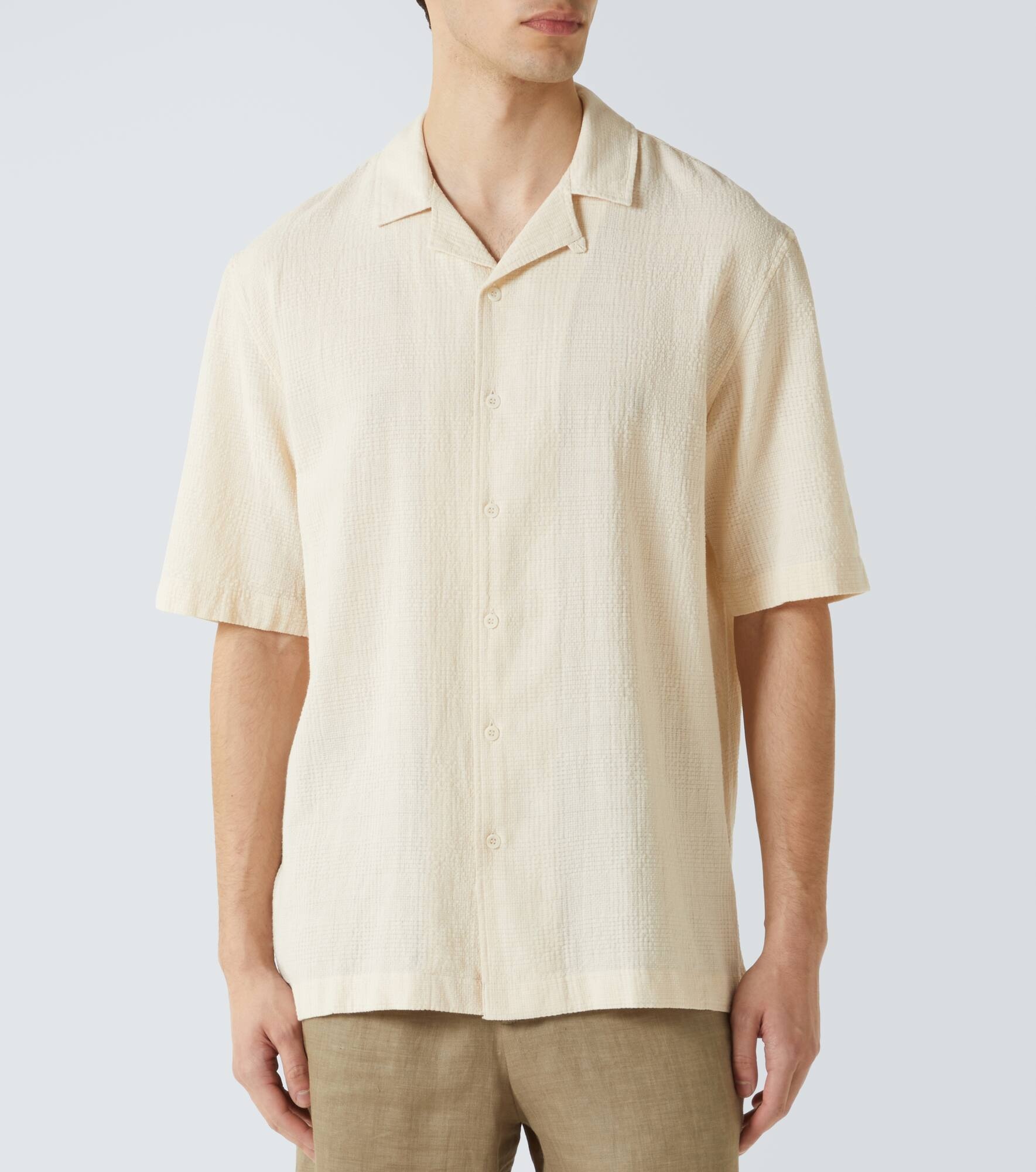 Checked cotton bowling shirt - 3