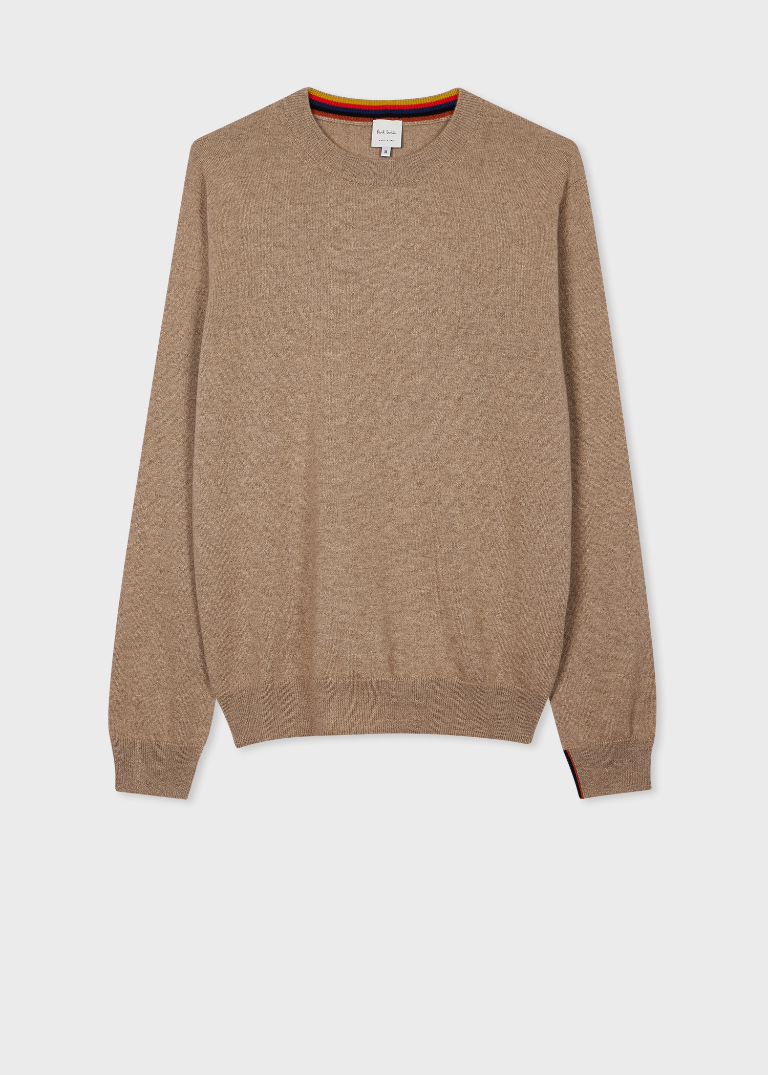 Oatmeal Cashmere Crew Neck Sweater - 1