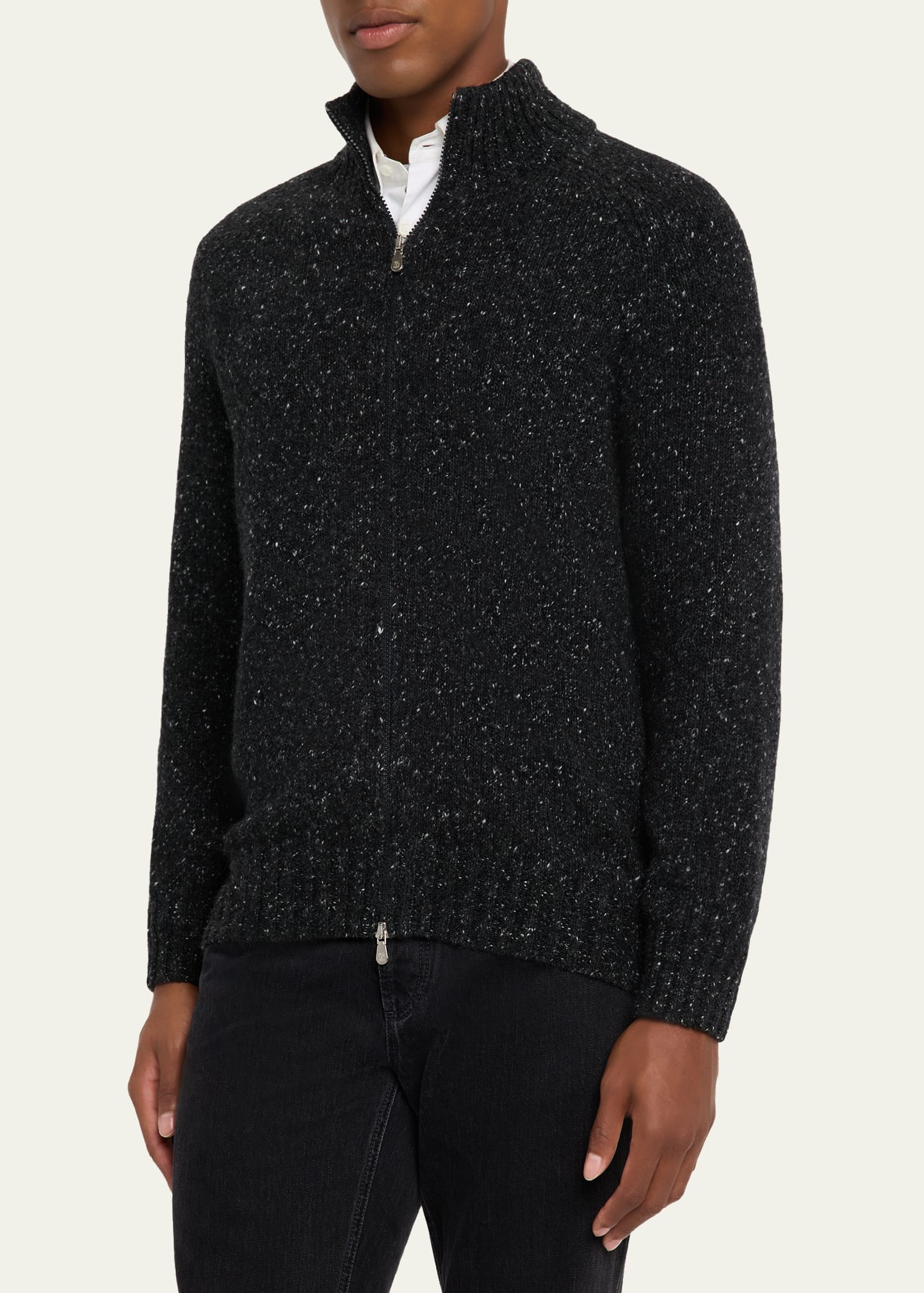 Men's Cashmere Zip Cardigan - 4
