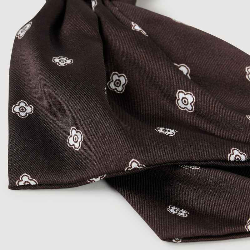 Sandro PRINTED SATIN BOW BARRETTE outlook