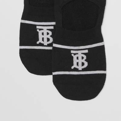 Burberry Monogram Intarsia Cotton Blend Sneaker Socks outlook