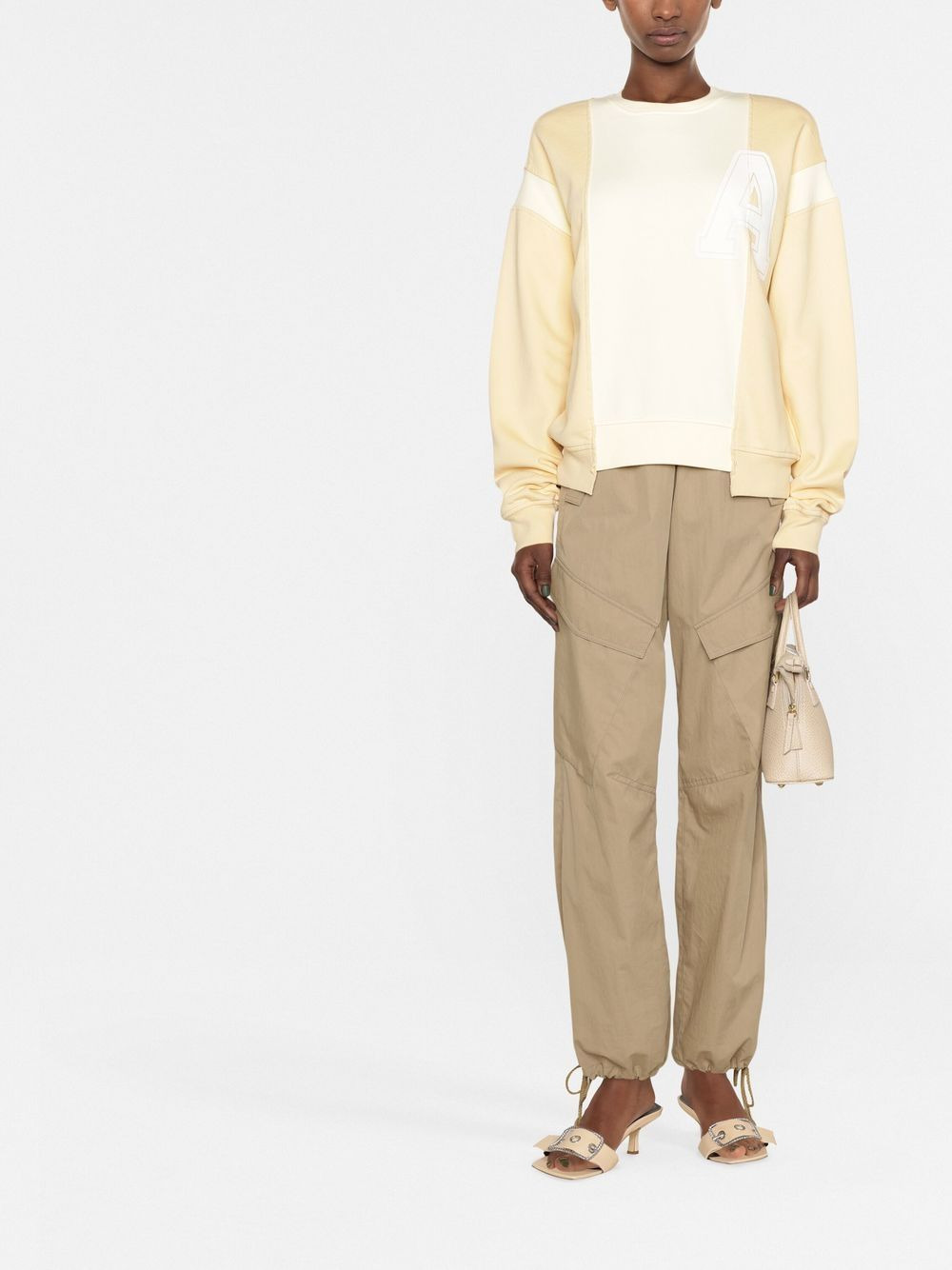multi-panel long-sleeve sweatshirt - 2