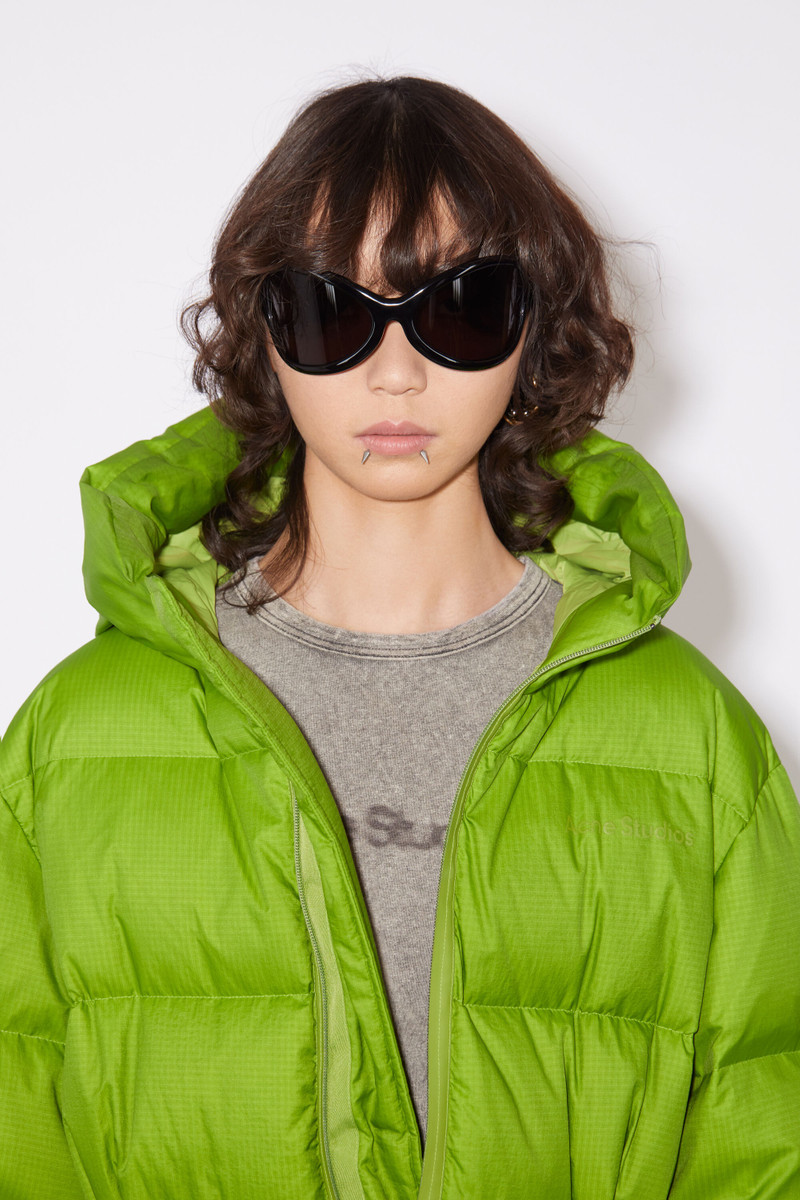 Hooded puffer jacket - Grass green 5