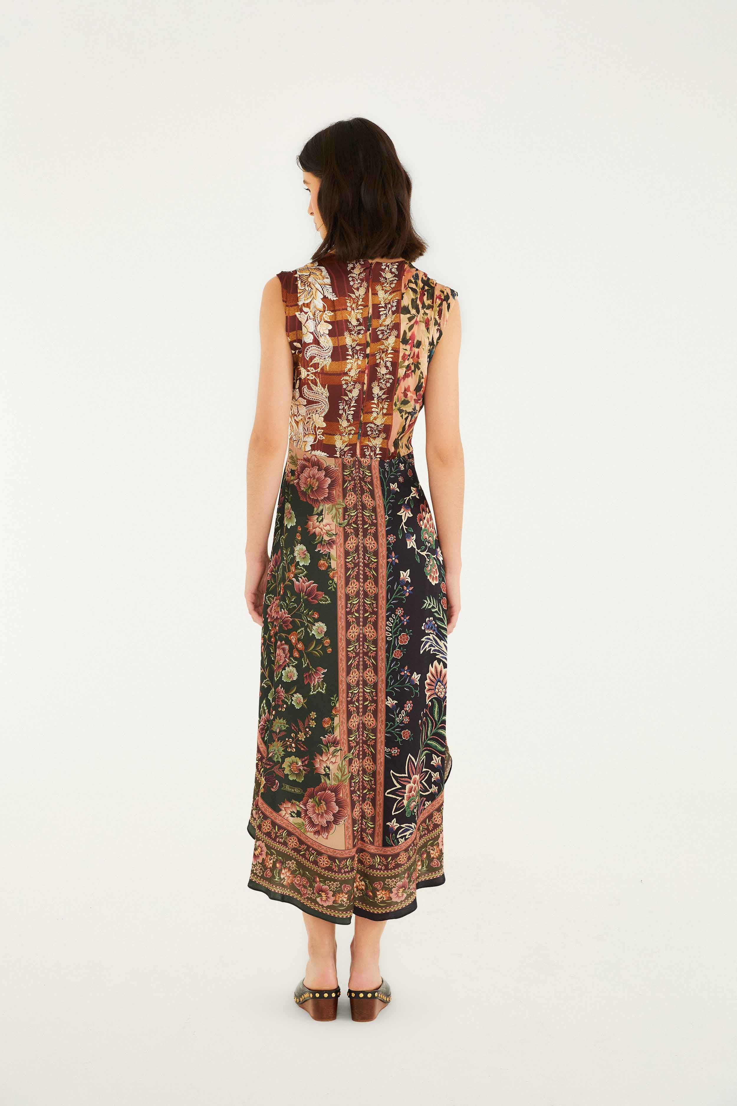 Mixed Winter Garden Lenzing™ Ecovero™ Viscose Sleeveless Maxi Dress - 8