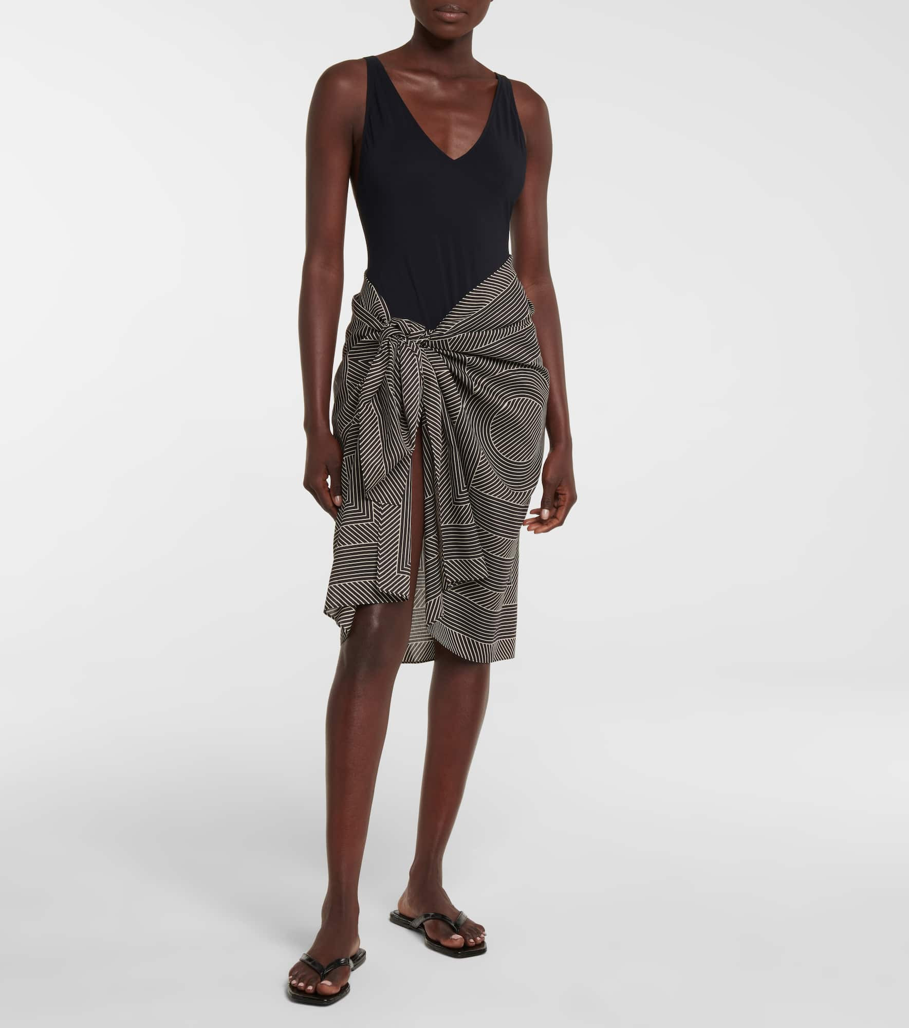 Monogram cotton-blend beach cover-up - 2
