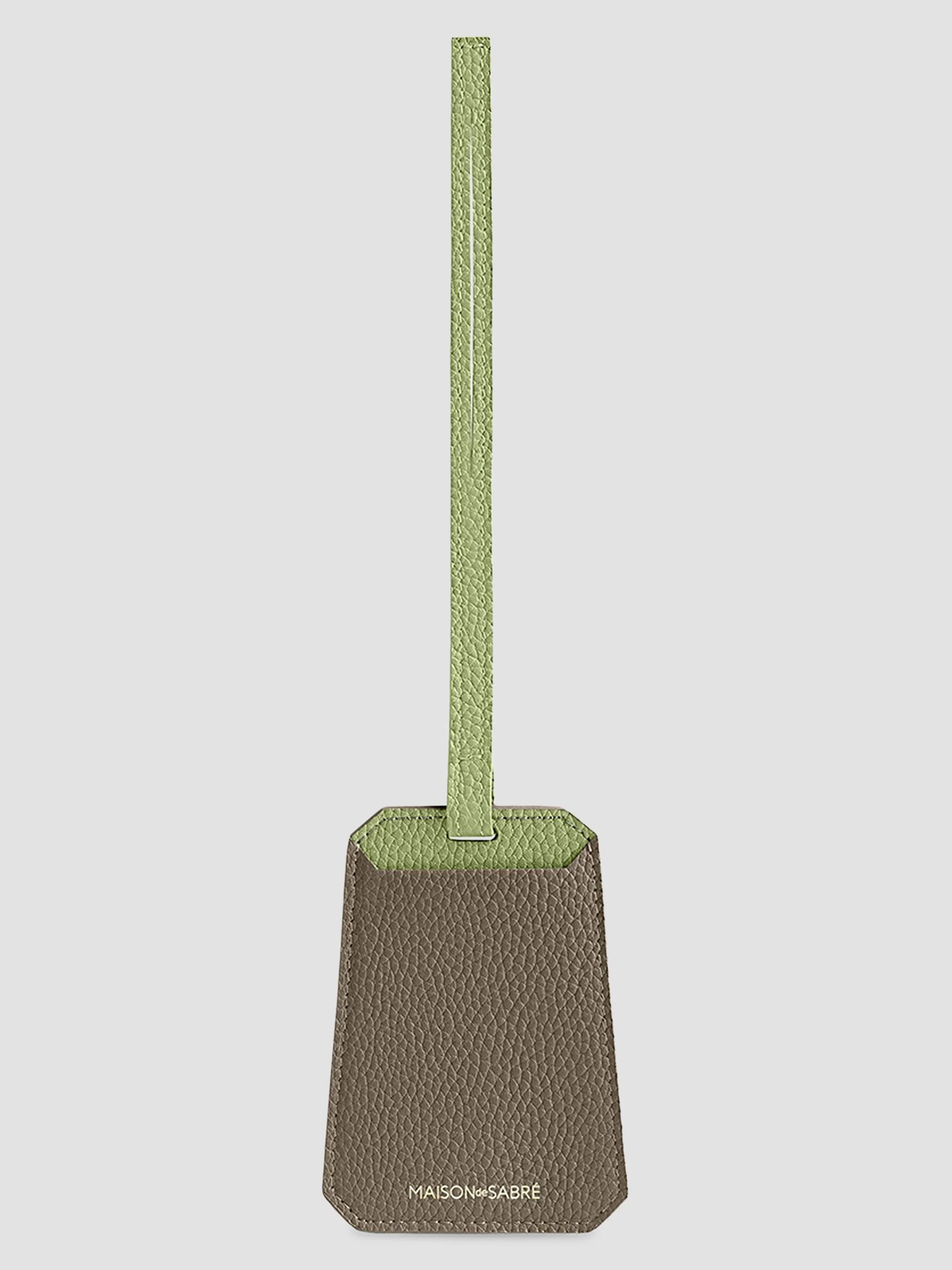 Leather Luggage Tag - Cashmere Matcha - 1