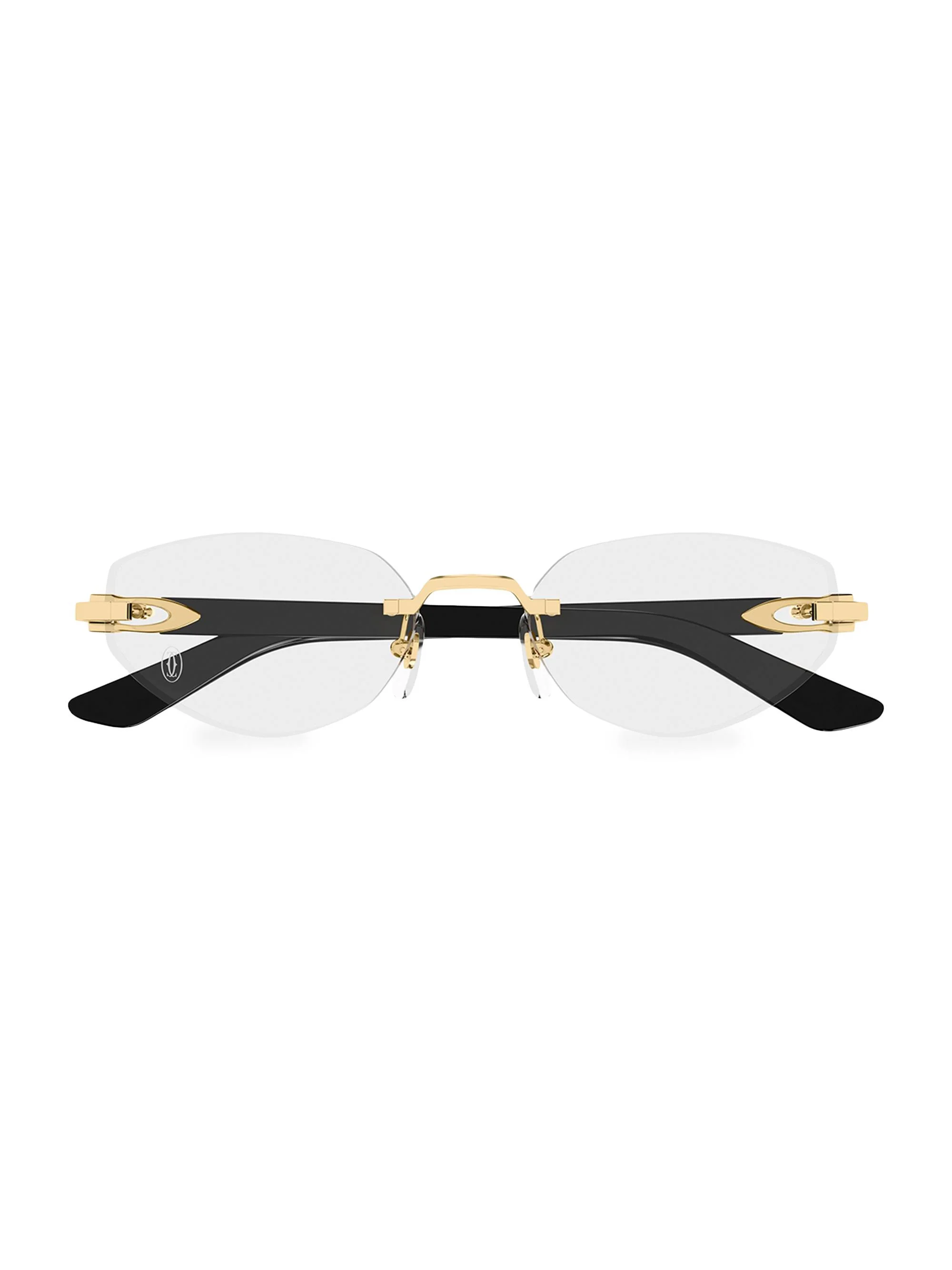 Women's C Décor 55MM 24K-Gold-Plated Cat-Eye Optical Glasses - Gold - 1