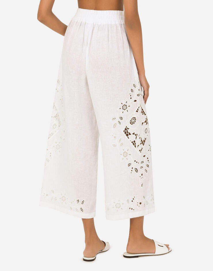 Linen pants with embroidery - 5