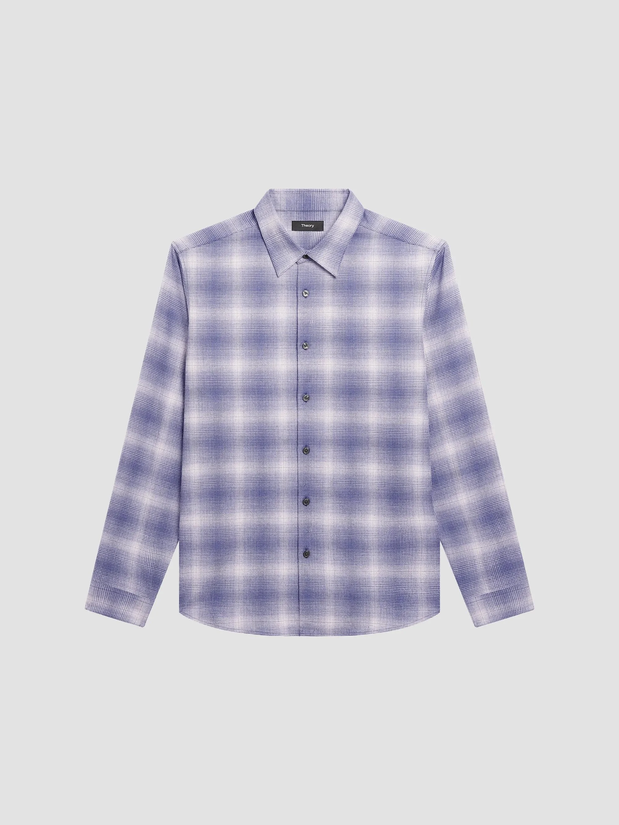 Men's Irving Shadow Plaid Cotton Shirt - Inkling Multi - 1