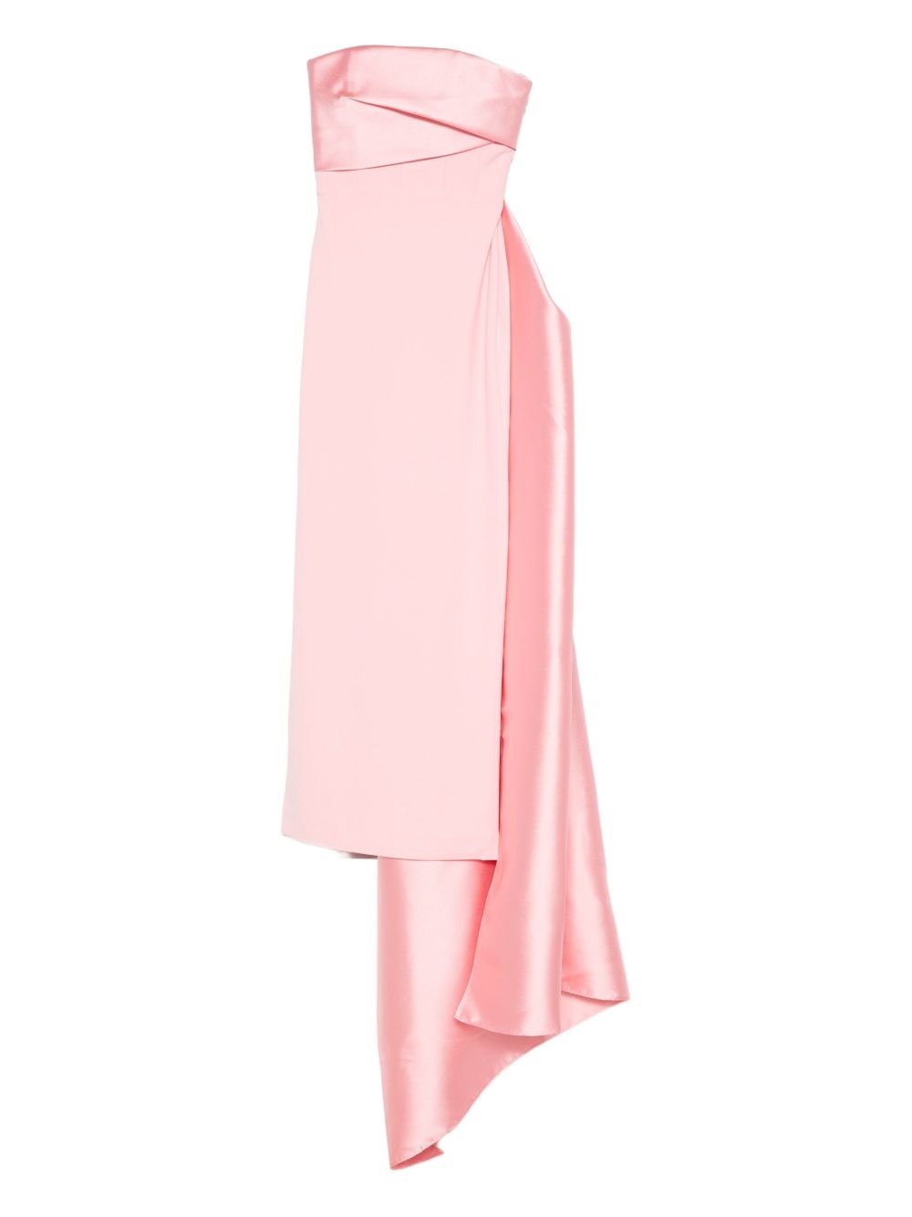 Kinsley draped-satin gown - 1