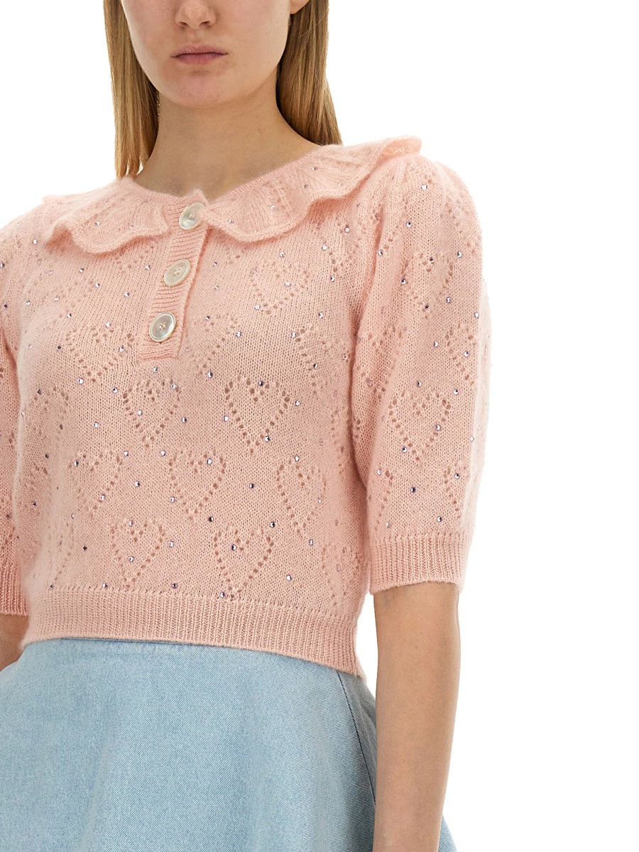 Alessandra Rich Women "Hearts" Jersey - 4