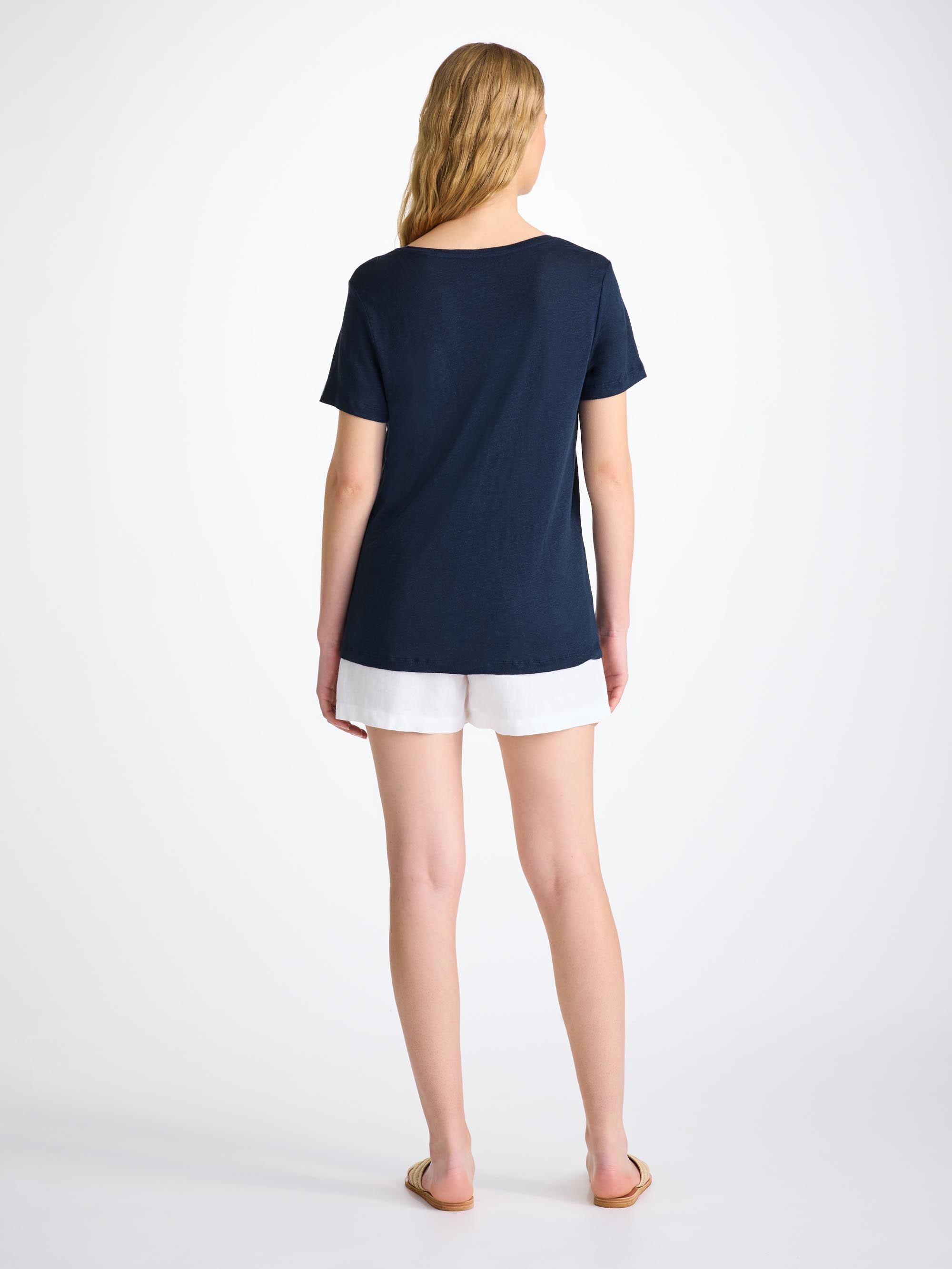 Women's T-Shirt Jordan Linen Navy - 5
