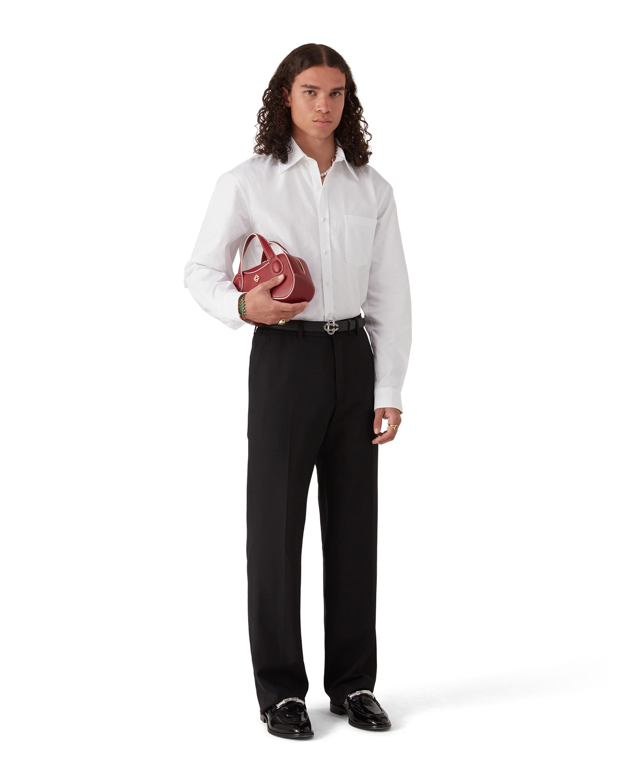 Cotton Monogram Jacquard Oxford Shirt - 2