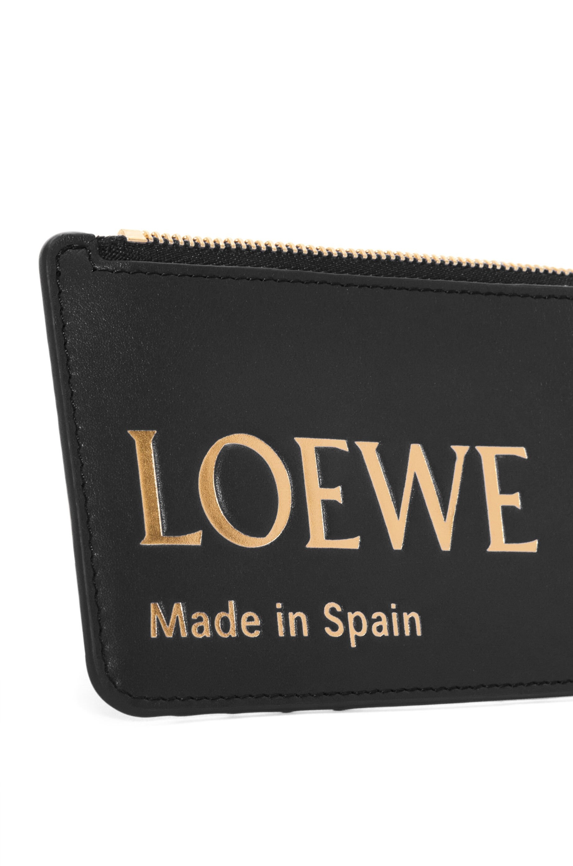 Embossed LOEWE coin cardholder in shiny nappa calfskin - 4