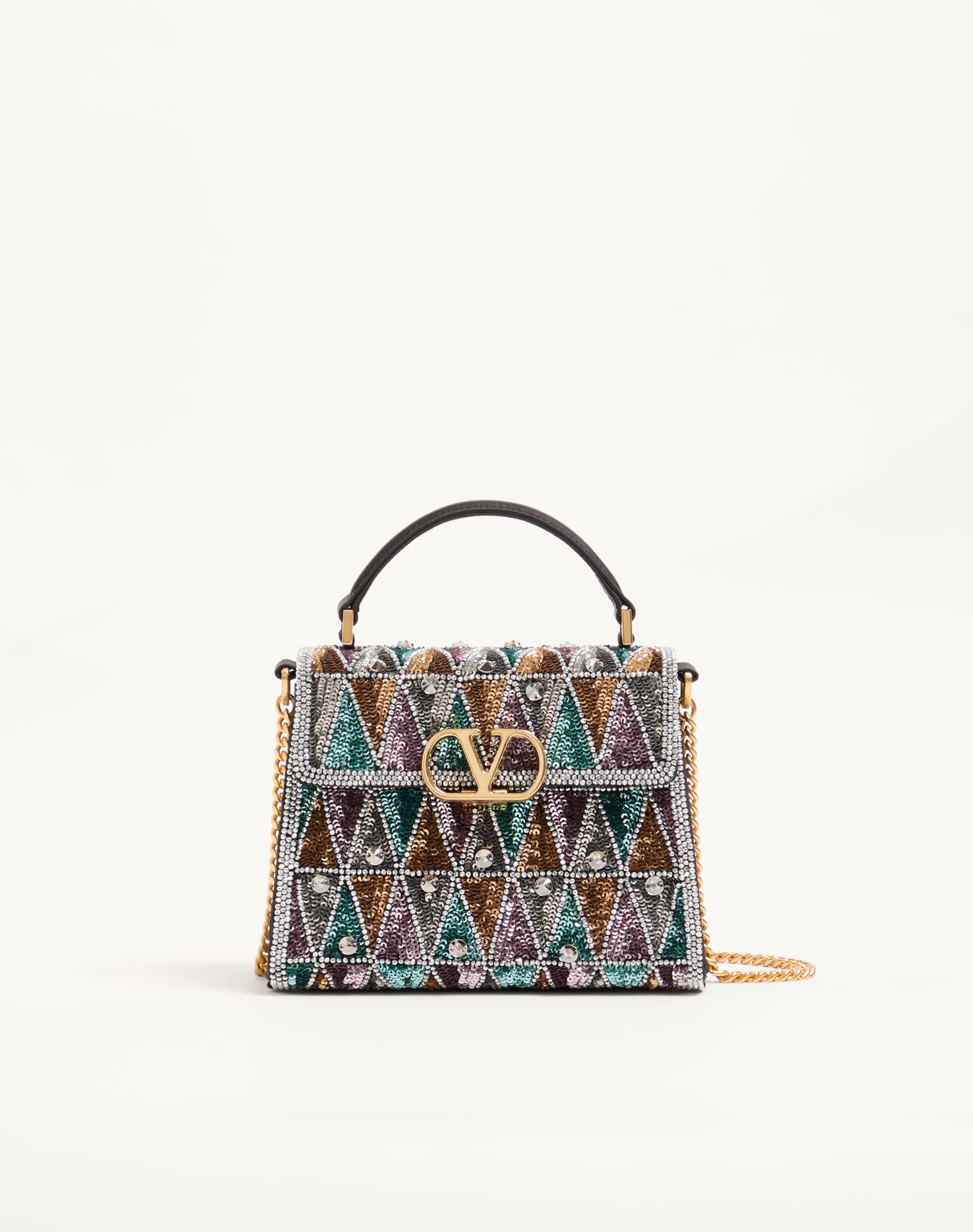 VALENTINO GARAVANI VSLING MINI EMBROIDERED HANDBAG - 1