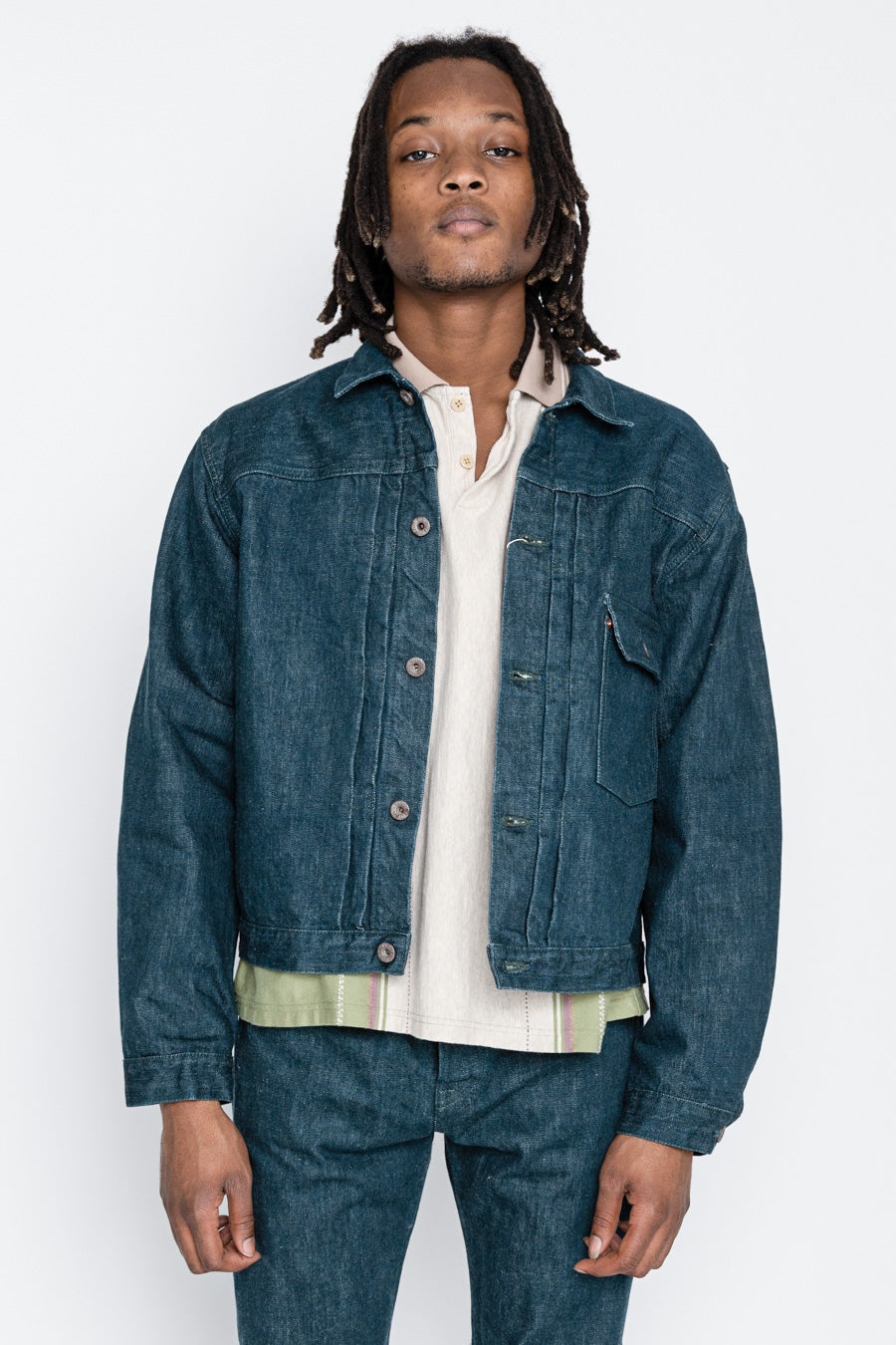 KAPITAL INDIGO No.4 ダークグリーン デニムジャケット Kapital No.4 Plant Dyed Denim 1st JKT | Canoe Club