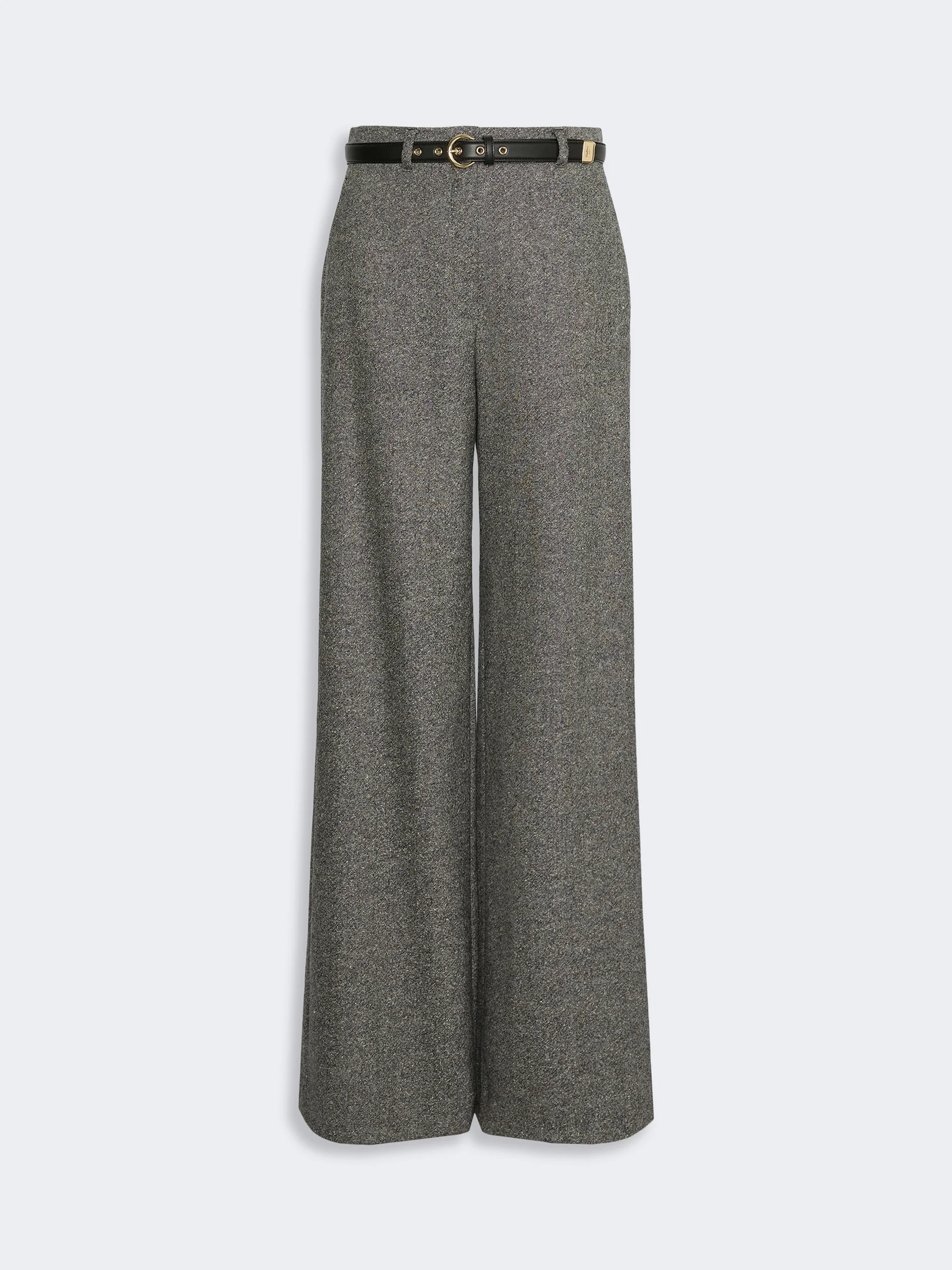 GIOIA Wool-blend trousers - WHITE BLACK - 1