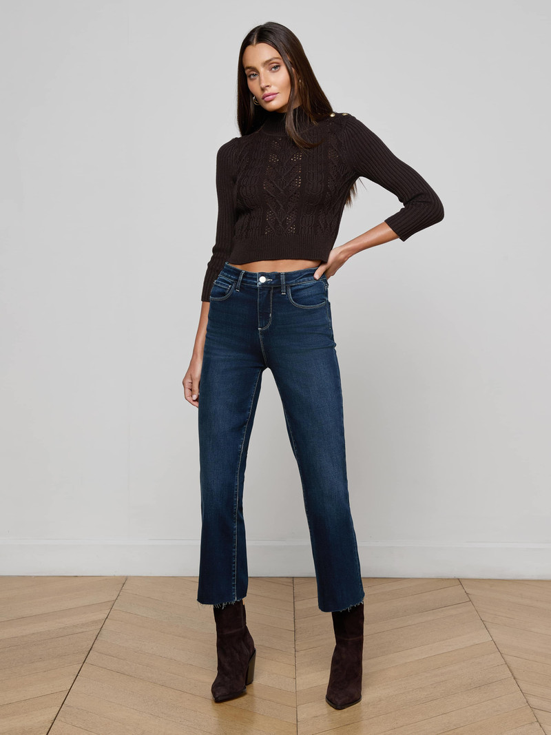 L'AGENCE Kendra Cropped Flare Jean outlook