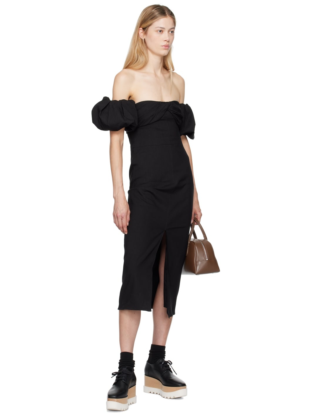 Black Darlena Midi Dress - 4