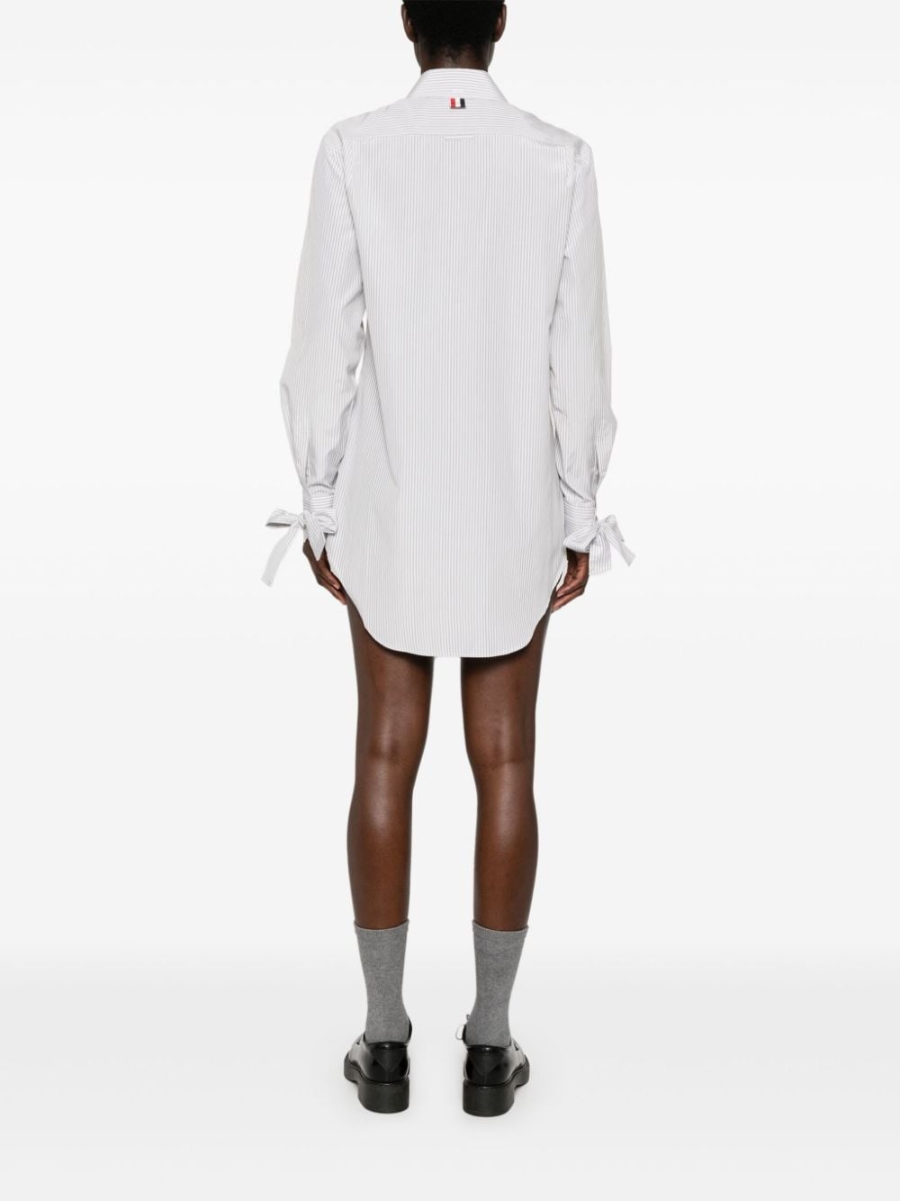 bow-cuff shirt dress - 4