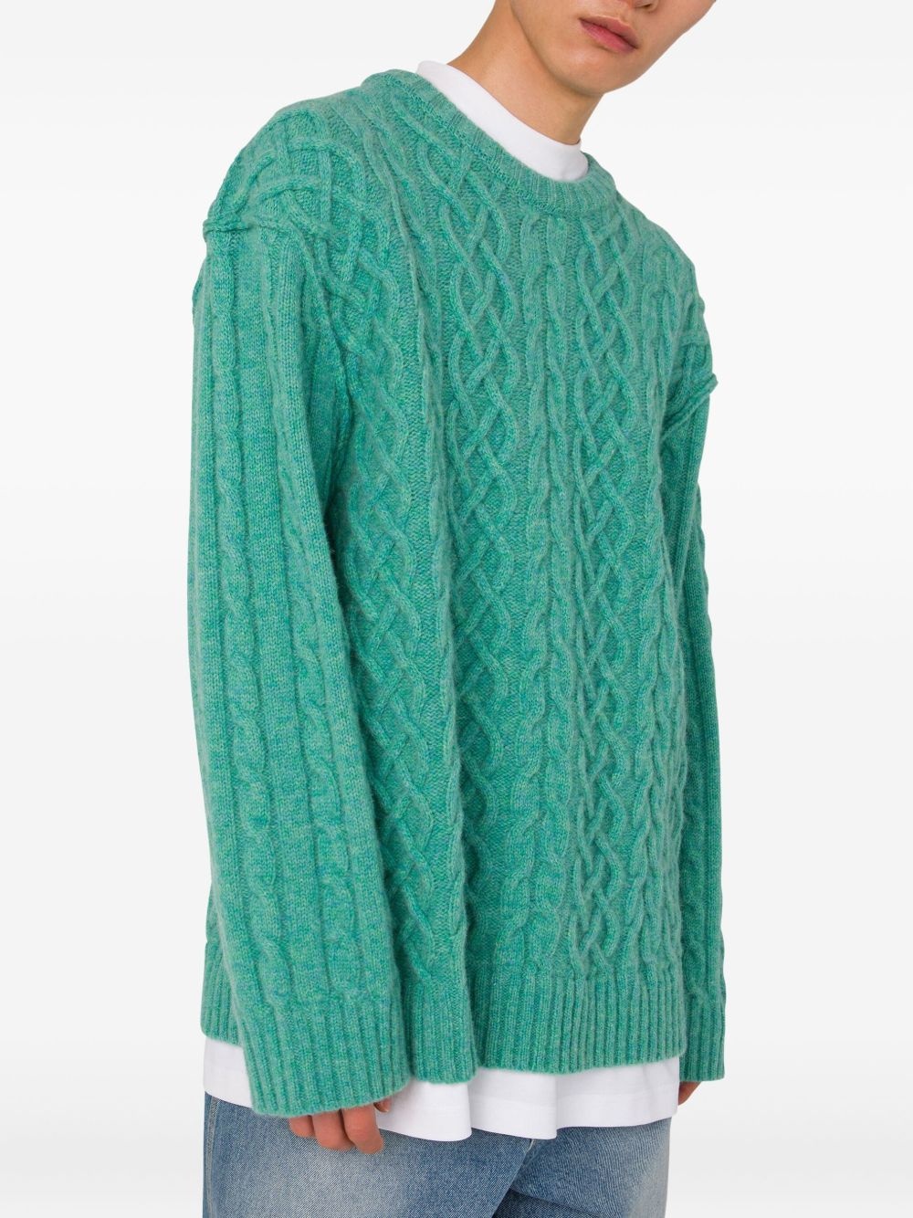 cable-knit jumper - 3
