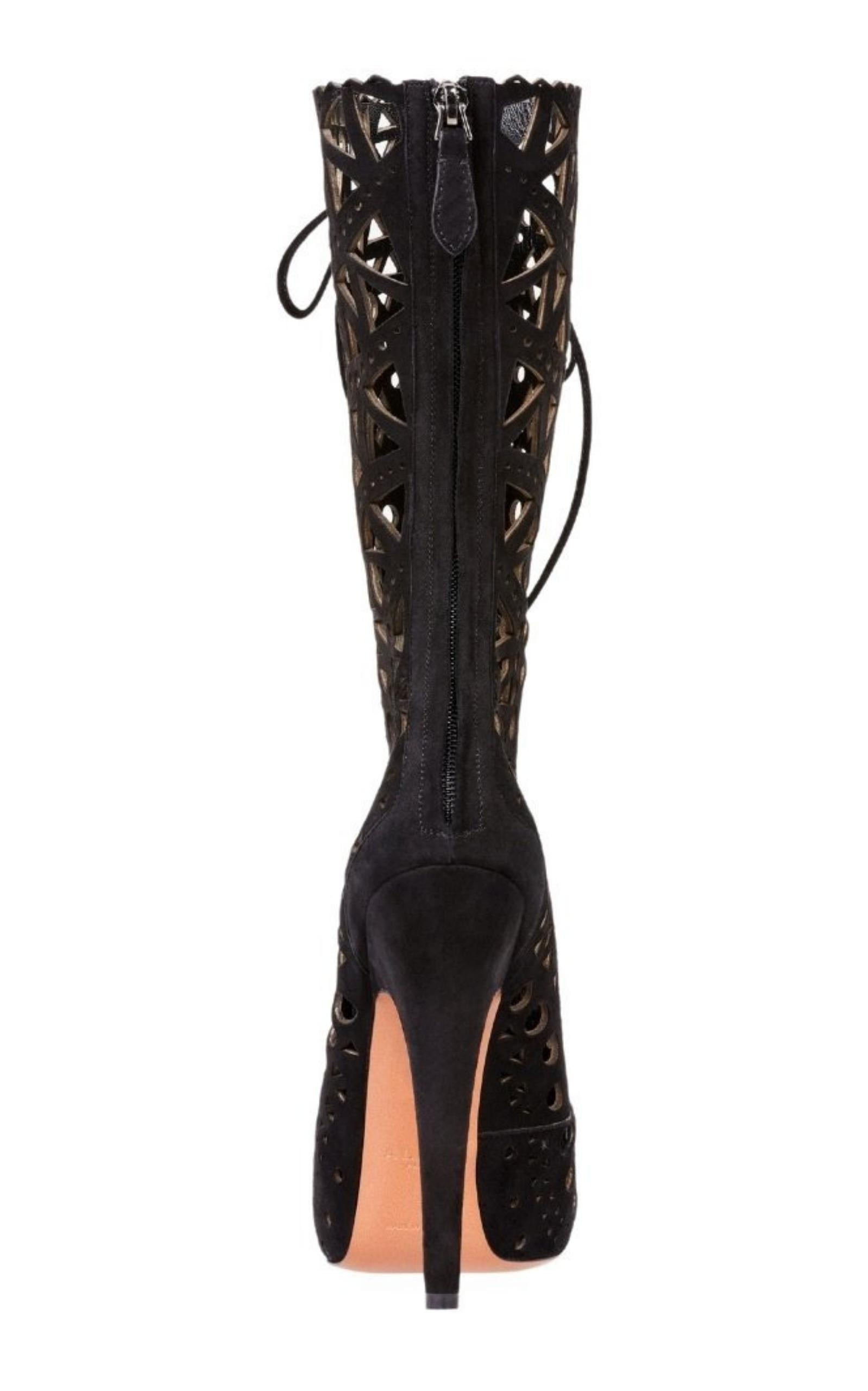 Mid Calf Stiletto Boots - 4