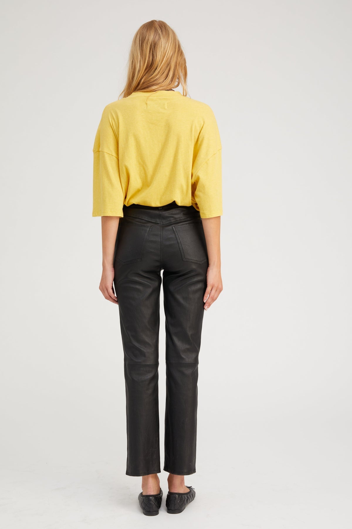 YELLOW BOXY TEE - 4