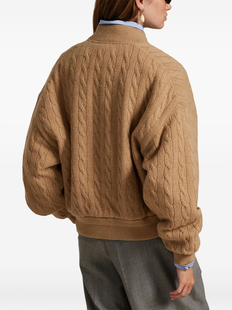 cable-knit bomber jacket 4