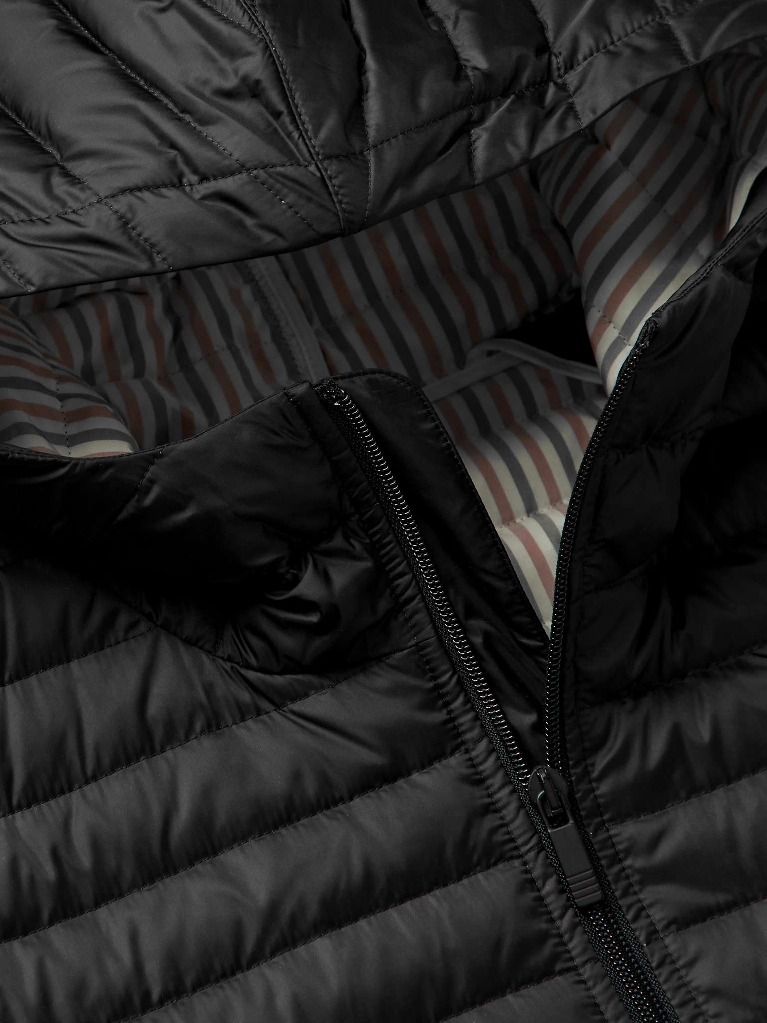 Striped Quilted Shell Down Jacket - 5