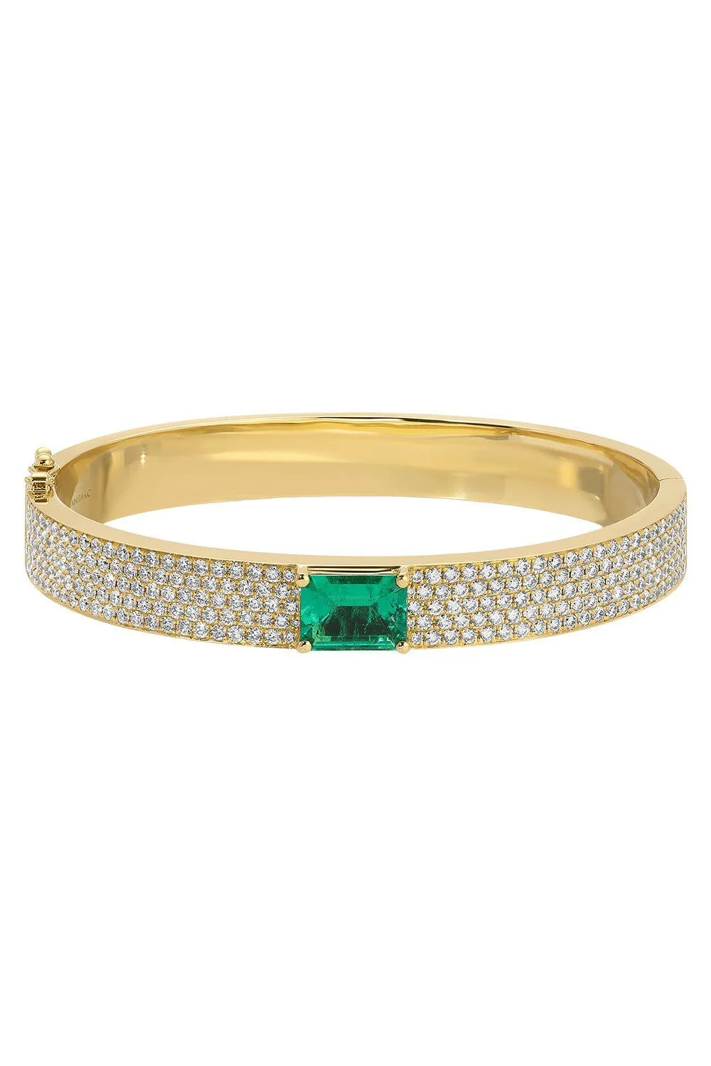 Diamond Emerald Oval Bracelet - 1