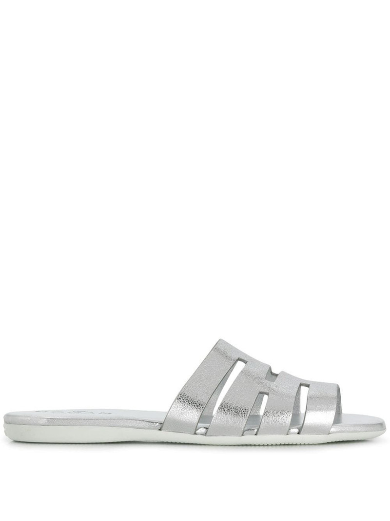 flat metallic sandals 1