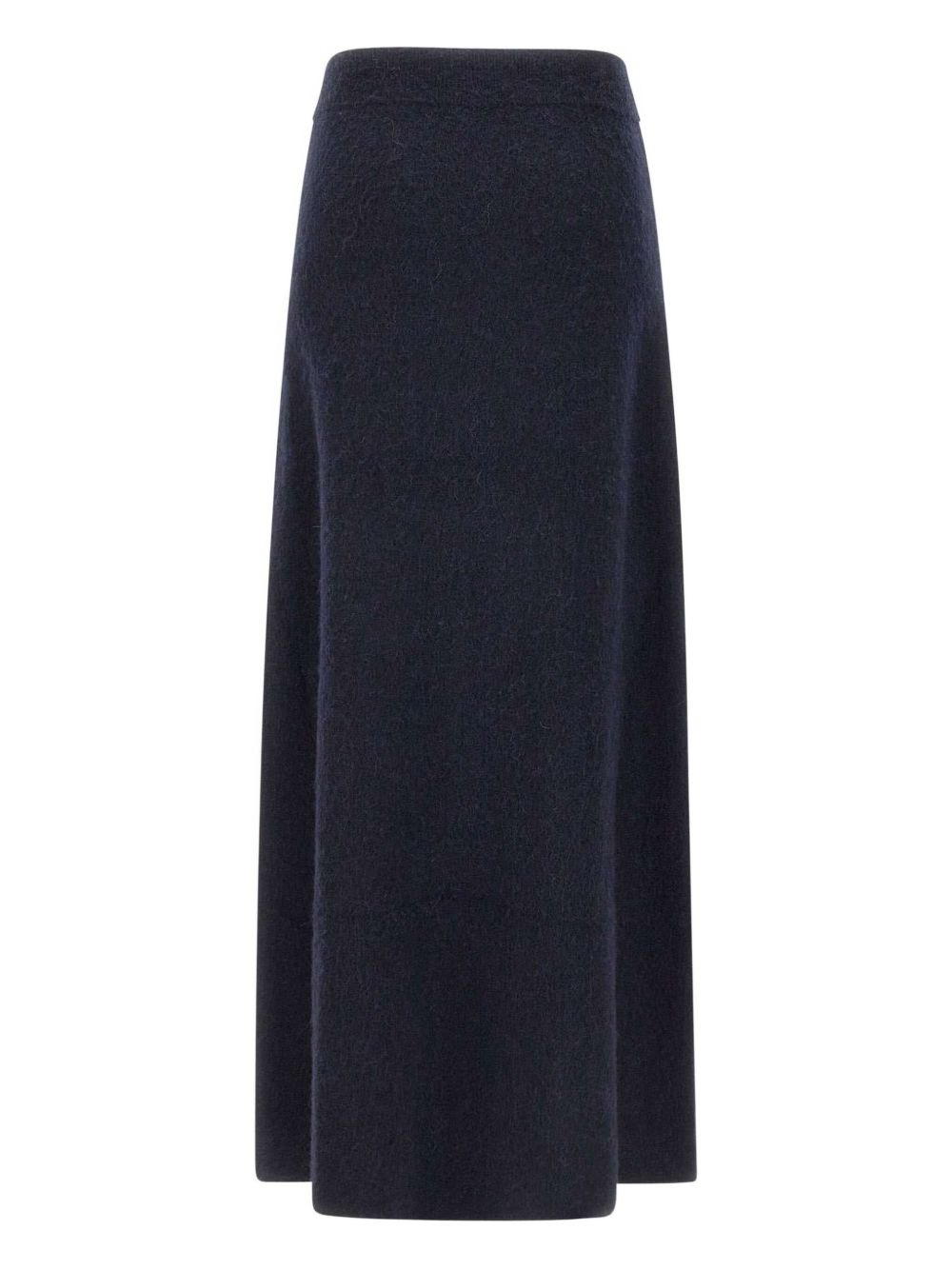 ribbed-waistband straight skirt - 2