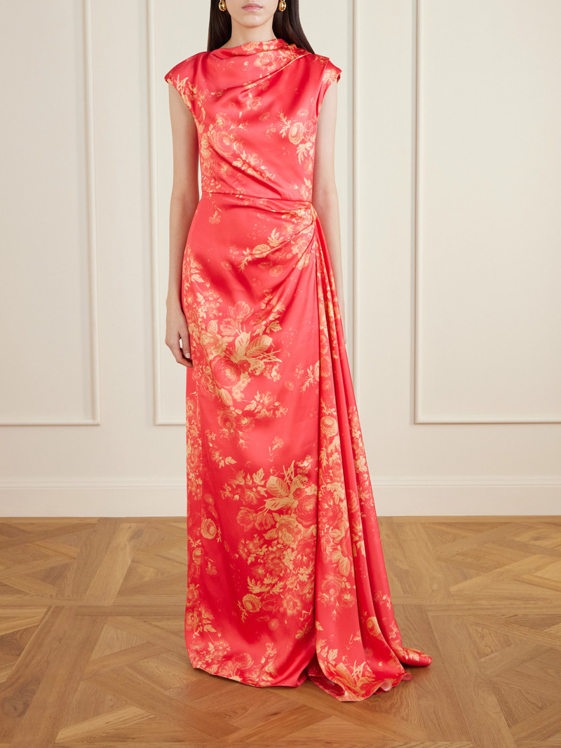Erdem Floral-print Duchesse Satin Gown outlook