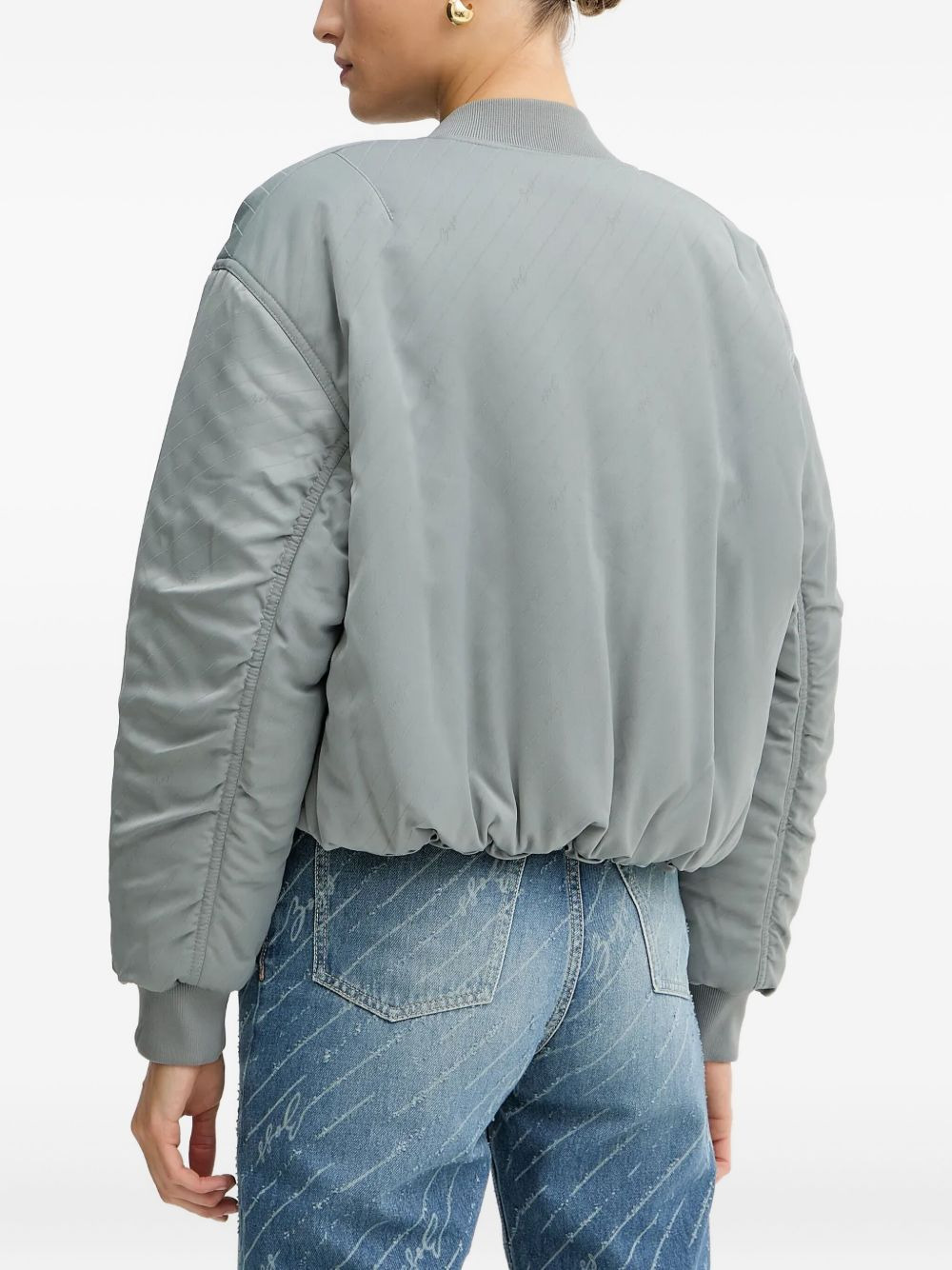 padded zip-up bomber jacket - 5