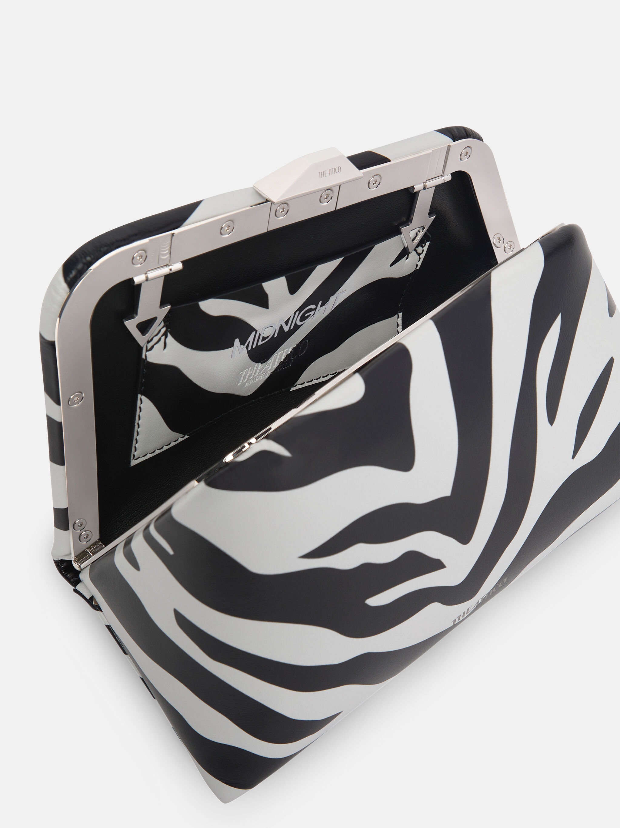 ''MIDNIGHT'' BLACK AND WHITE CLUTCH - 4