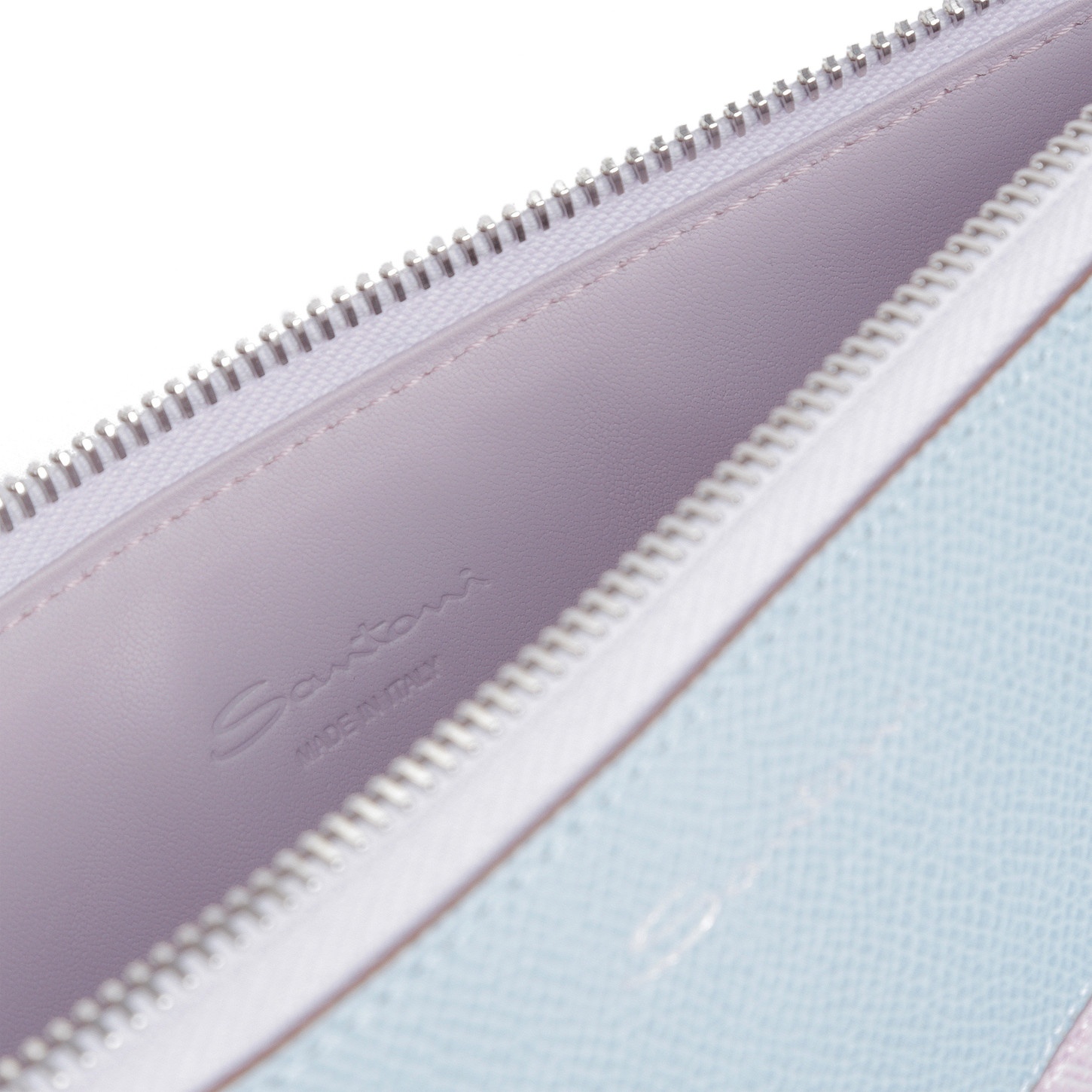 Lilac Saffiano leather pouch - 3