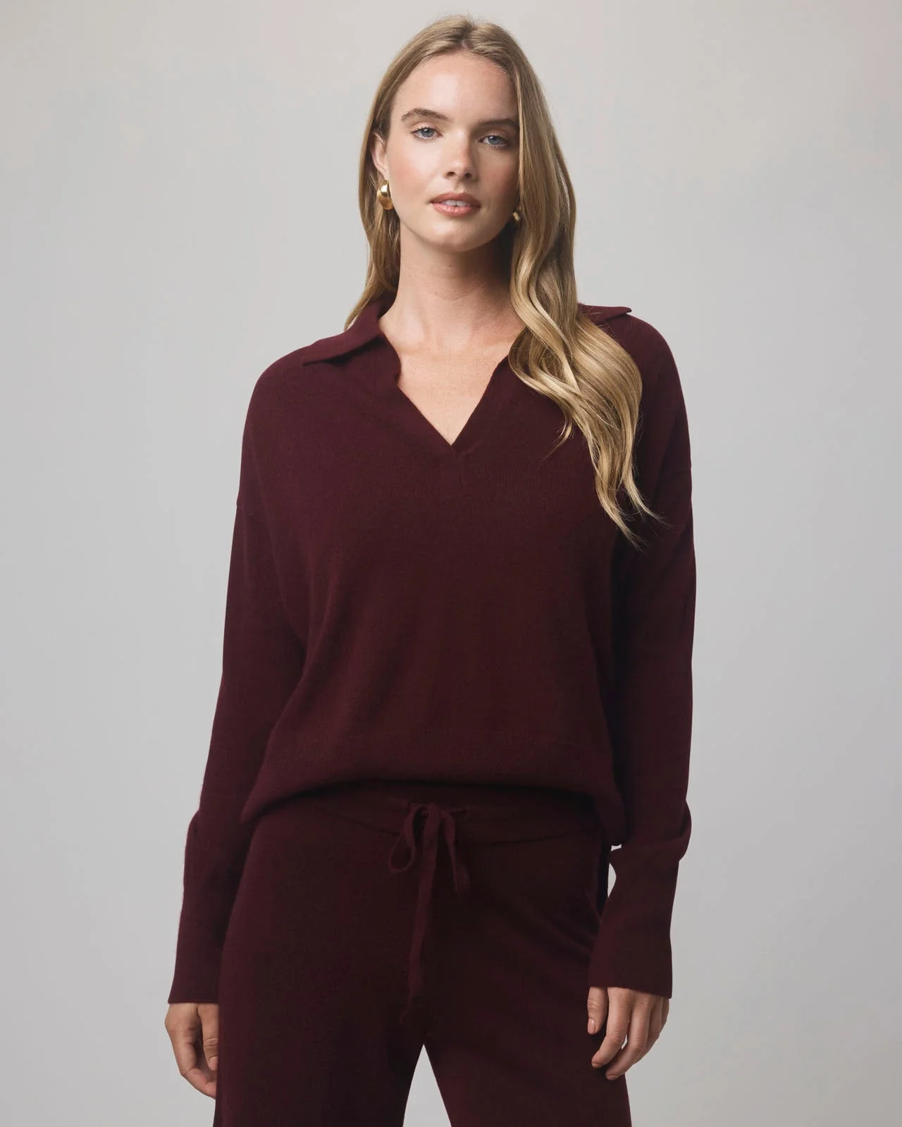 Tori Cashmere Polo Sweater - 1