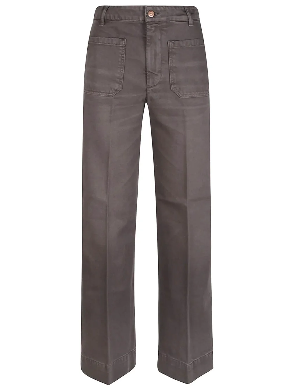 ALINA WIDE LEG JEANS IN FOSSIL GREY - 1