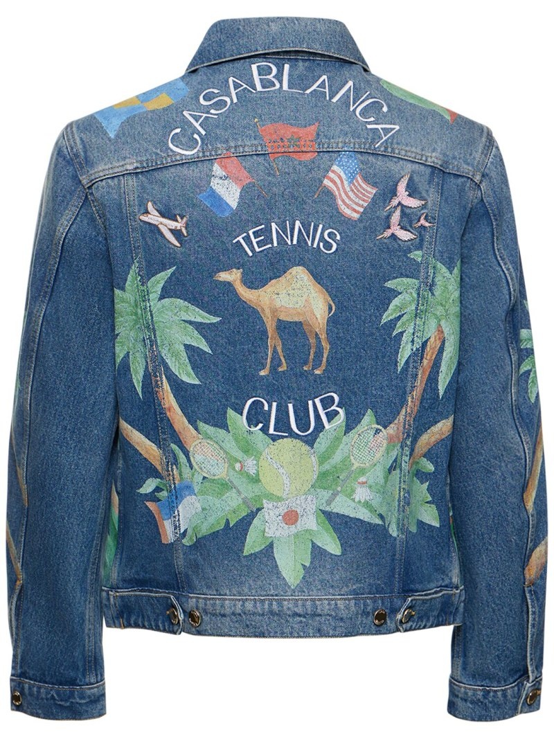 Printed & embroidered denim jacket - 5