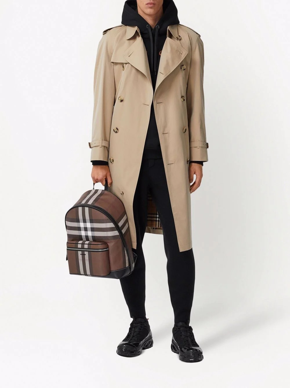 check-print backpack - 2