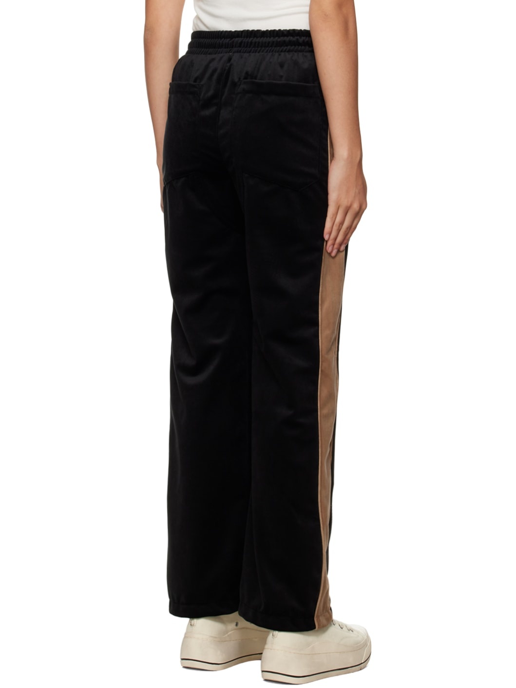 Black Embroidered Lounge Pants - 3